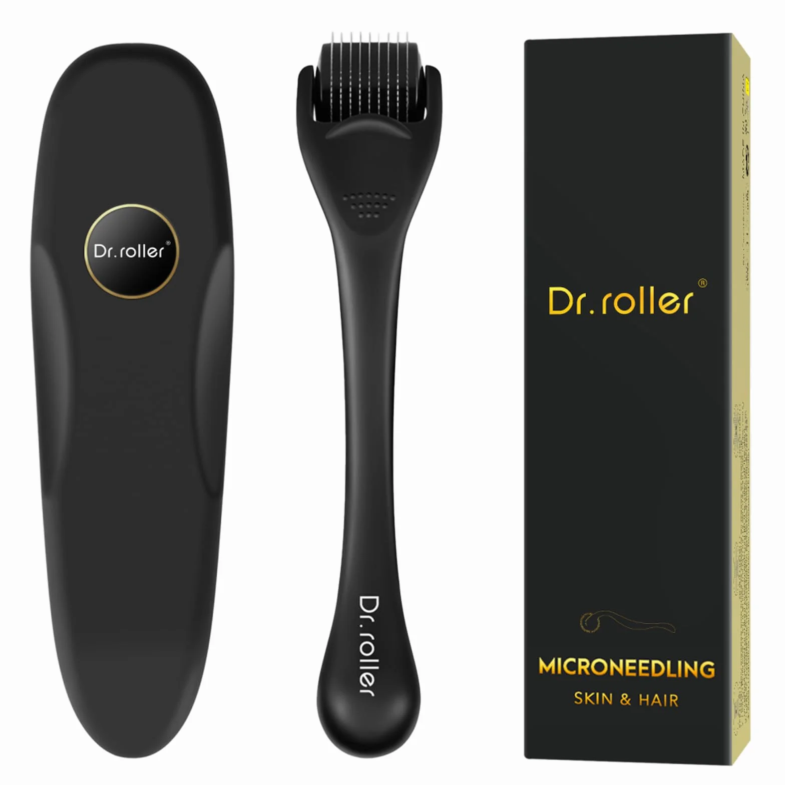 Derma Roller Cabello 0.5mm Microneedling para Crecimiento Barba y Cabello