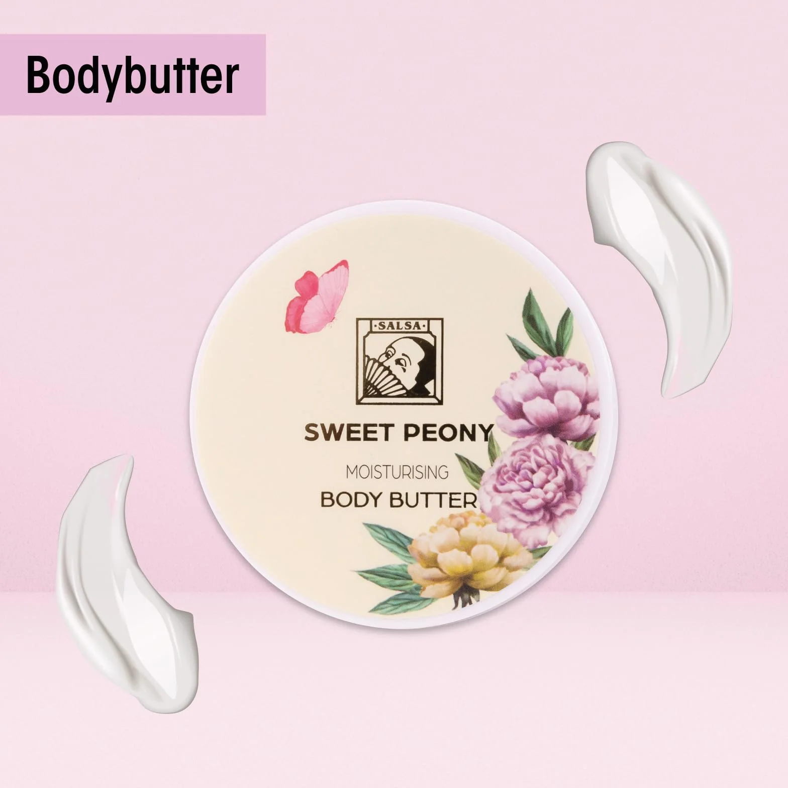 Accentra Set de Regalo SWEET PEONY 4 Piezas Gel de Ducha Loción Corporal Manteca Corporal Esponja