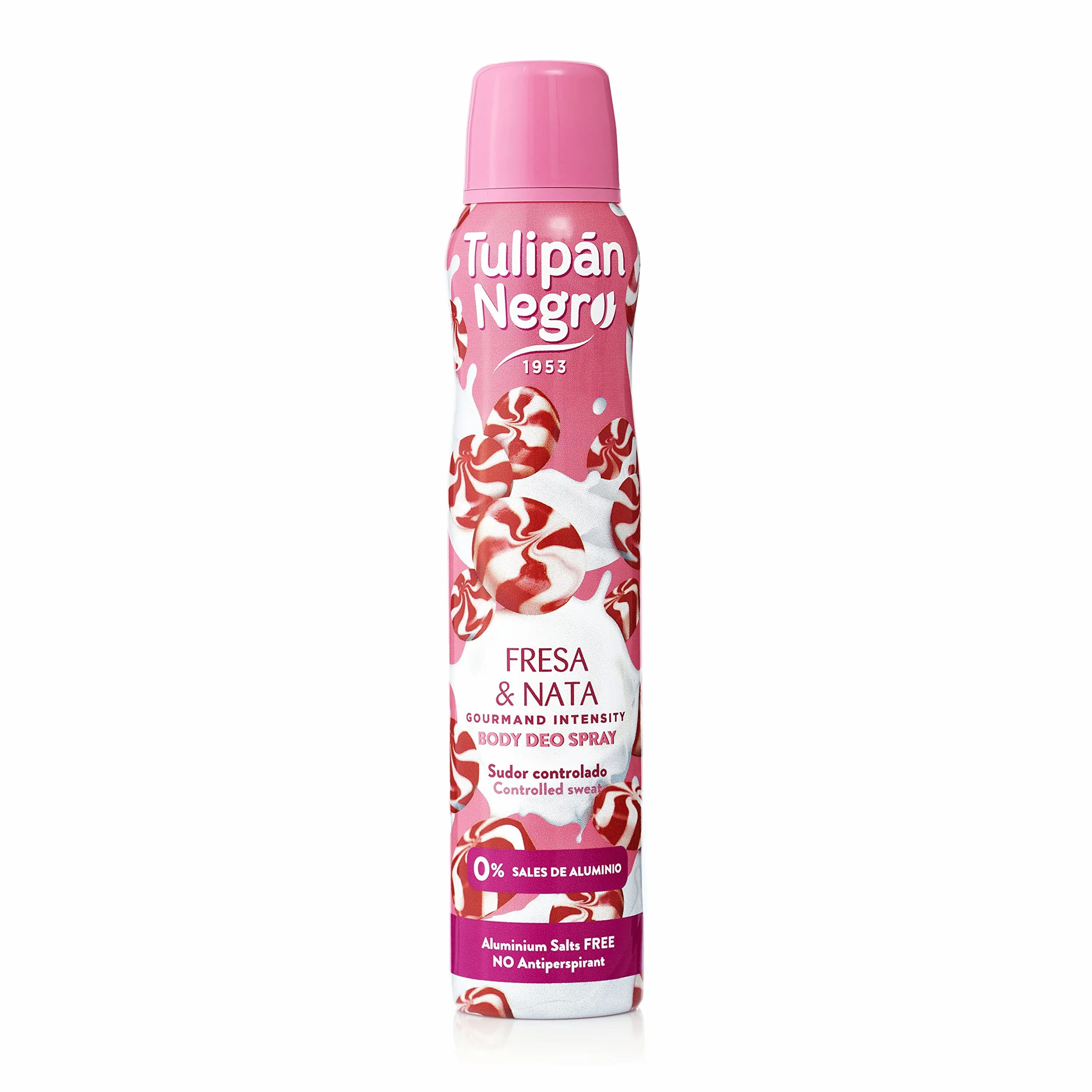 Tulipán Negro Desodorante Spray Fresa y Nata 200 ml 0% Sales de Aluminio