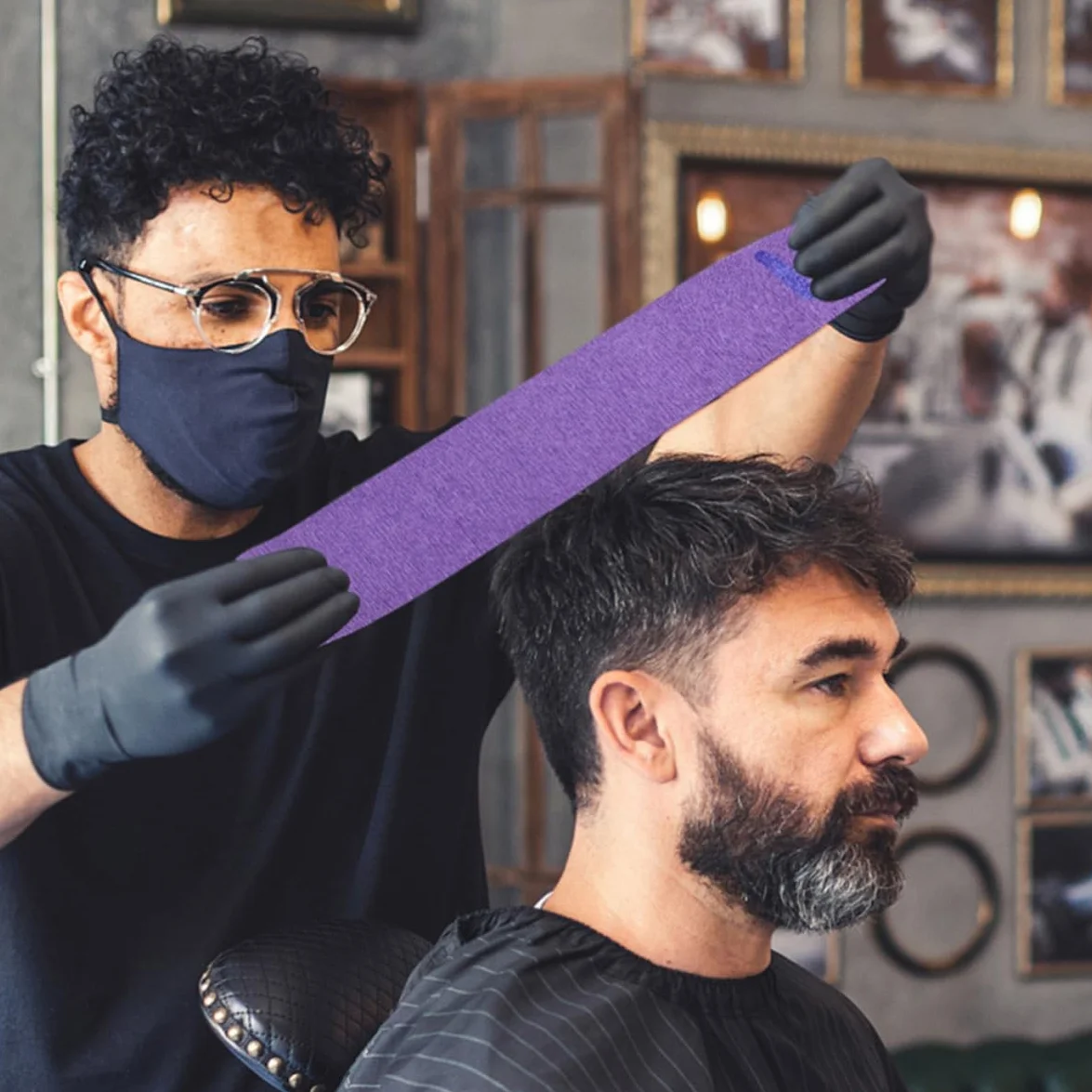 Rollo de Tiras de Papel Crepé Desechables Cuello Protección Antimancha Corte Cabello Peluquería Profesional