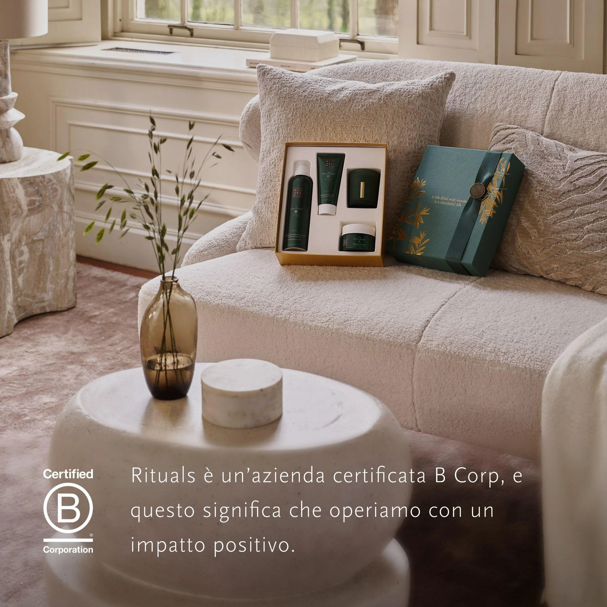 RITUALS Caja de regalo The Ritual of Jing, Medium - Set de baño con productos para el cuidado de la piel y para el hogar con flor de loto sagrado y jujube - Propiedades relajantes y calmantes