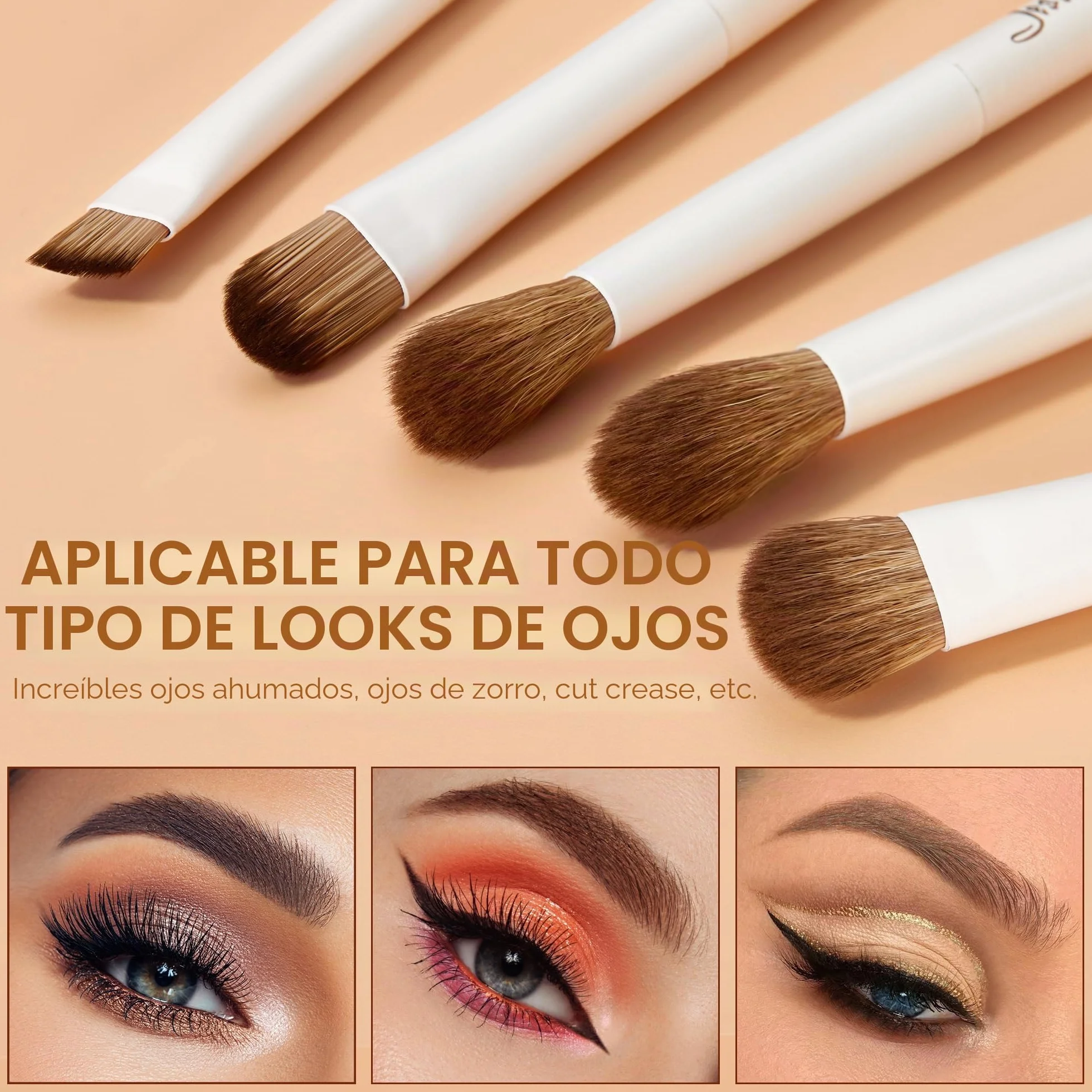 Jessup 14 Piezas Set de Brochas de Maquillaje Veganas Base en Polvo Sombra de Ojos Mezcla Corrector