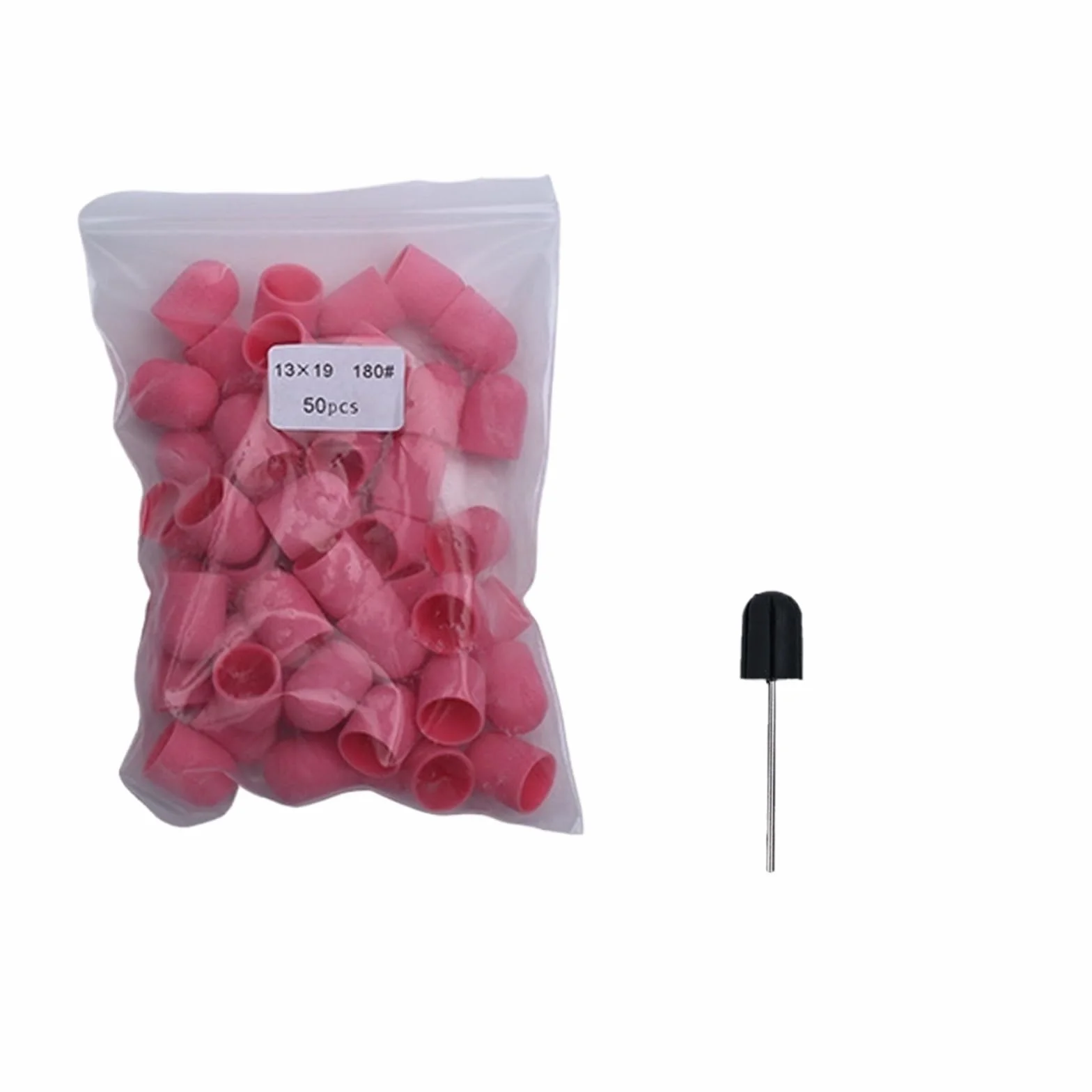 Fresas Torno Para UñAs 50 Uds. Brocas for uñas con mandril, pedicura, manicura, elimina la piel muerta, herramienta profesional de limpieza for el cuidado los pies para Manicura(13-19Pink180)