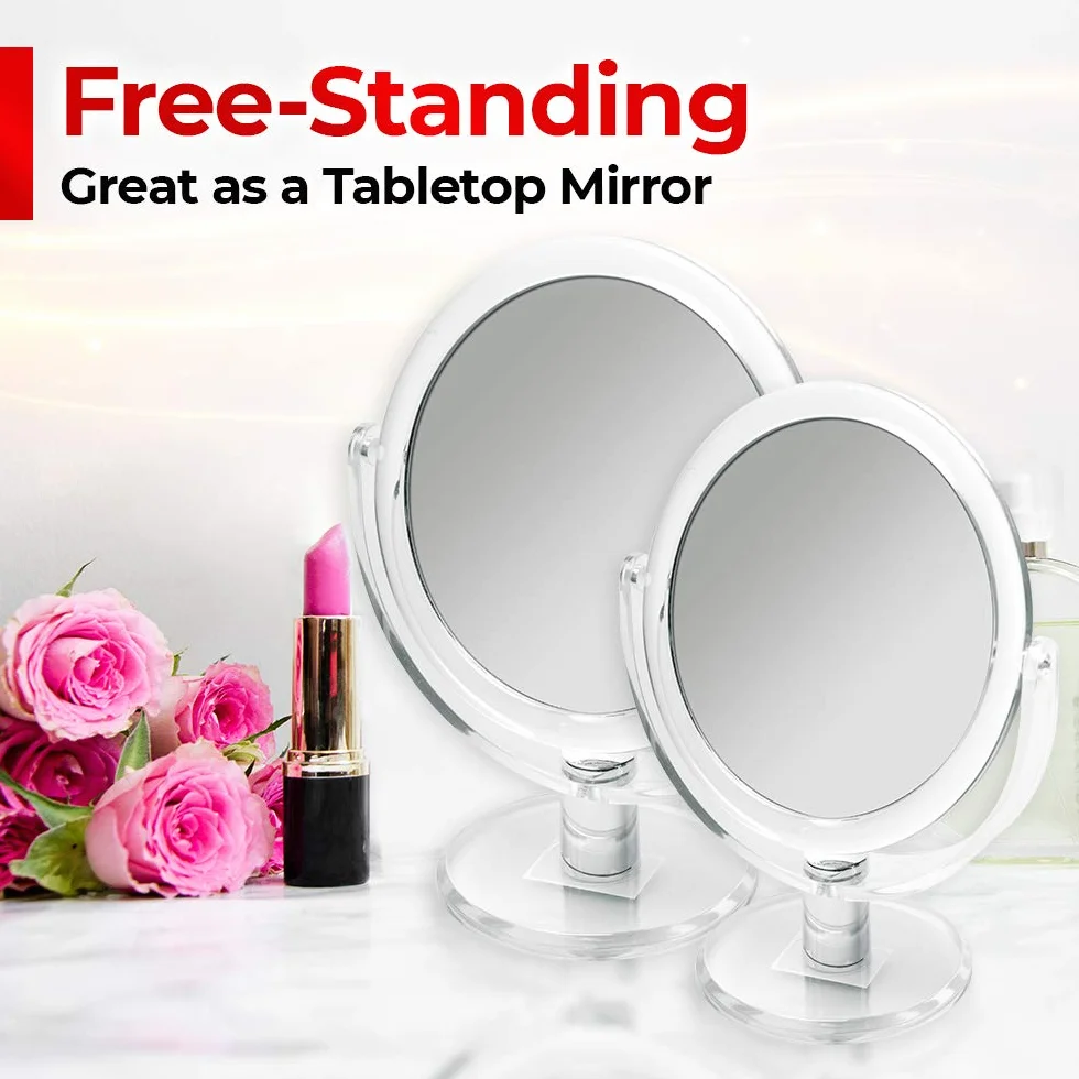 Espejo de Pie Translucent Doble Magnifying Diam 16 cm Llanura
