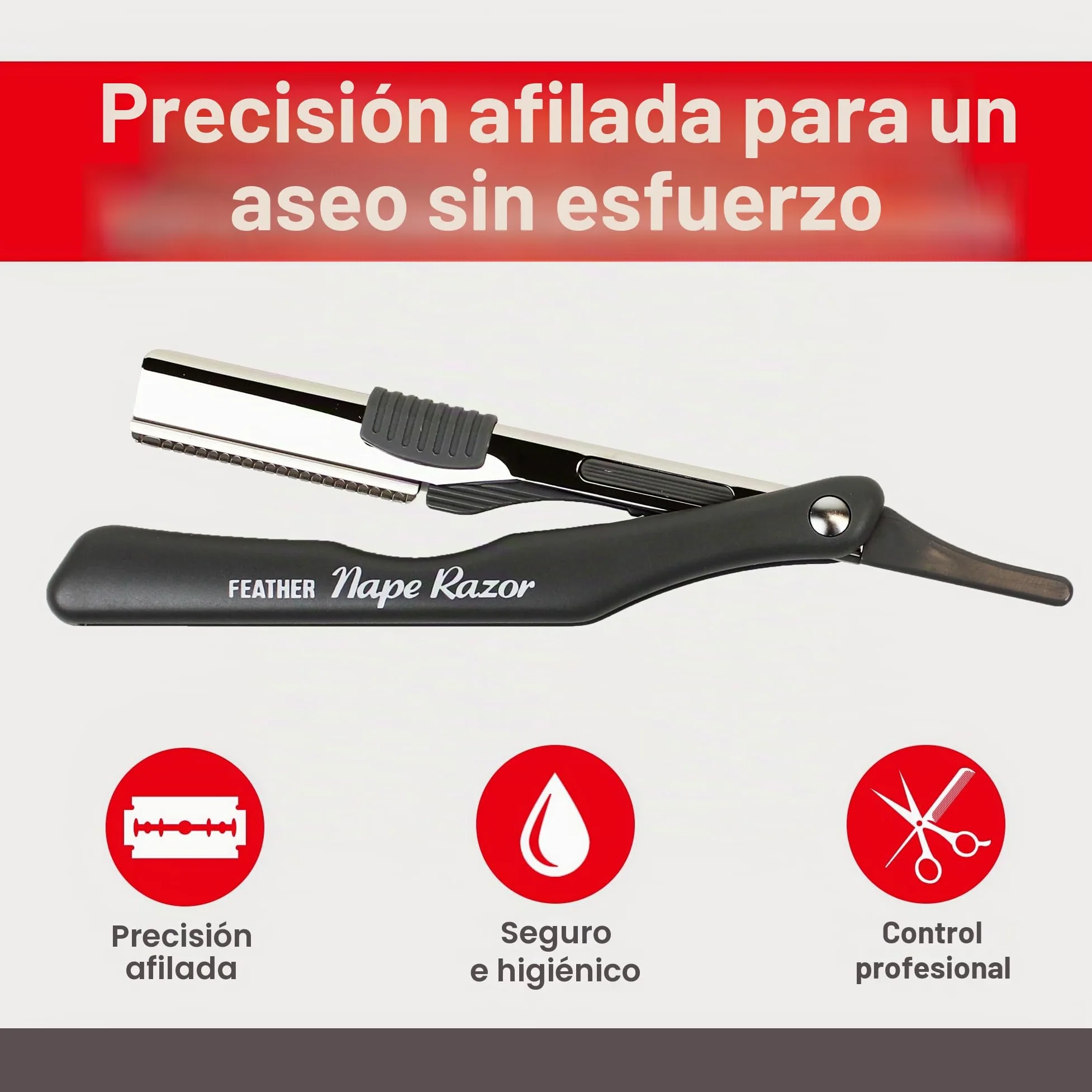 Feather Nape Razor, Estuche para navajas, cuchillas y maquinillas de afeitar - 30 gr.