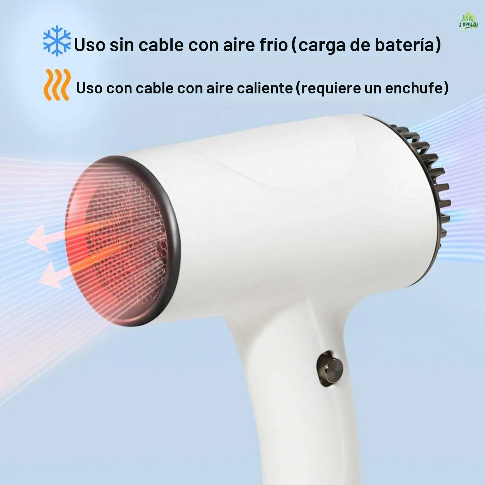 Secador De Pelo Sin Cable, 2600 Mah Recargable Secador Pelo Viaje, 500w Secador De Pelo con Temperatura Constante Secadores De Pelo, para Uso Interior/Exterior