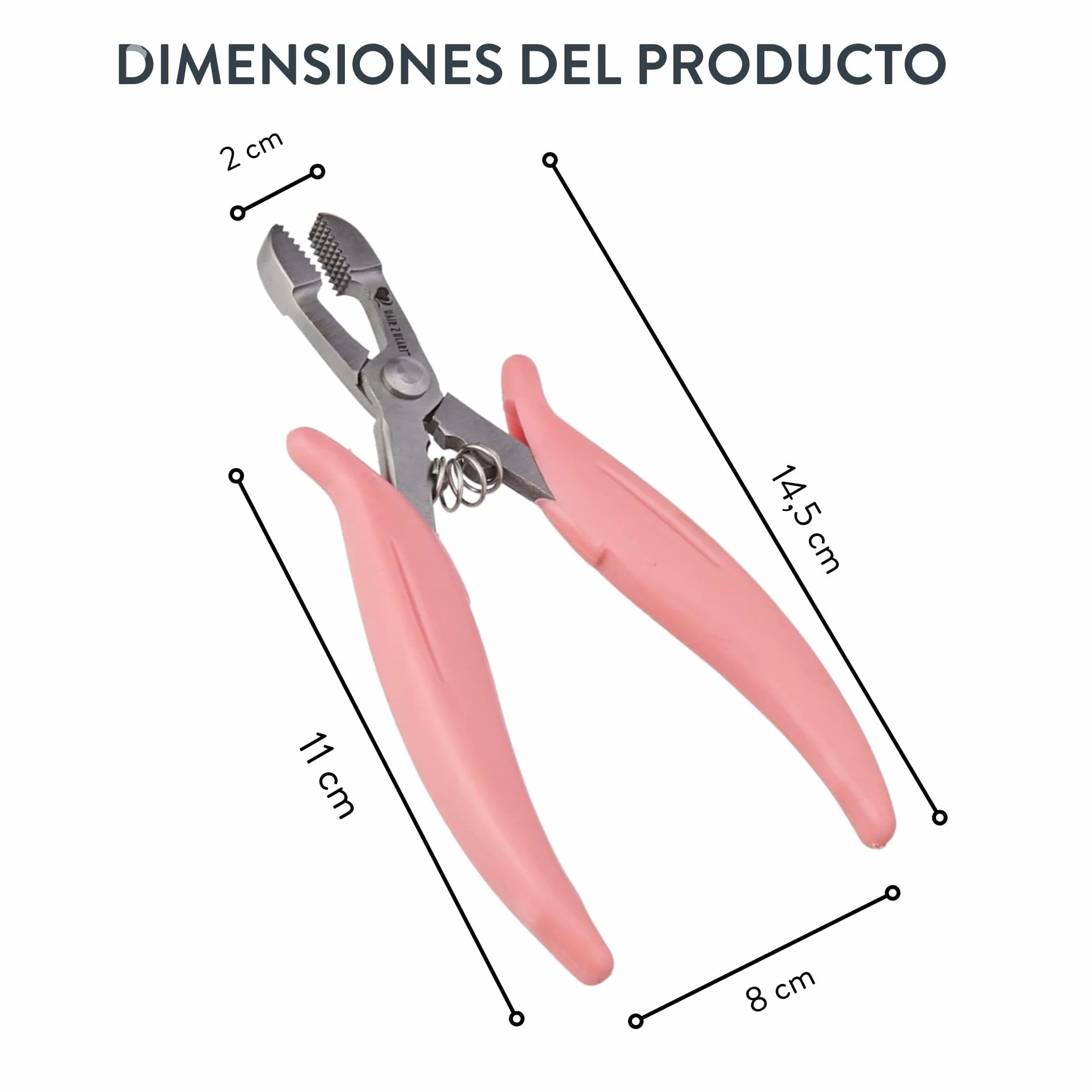 Kit para remover extensiones de cabello con pinzas y disolvente - Fórmula a base de alcohol