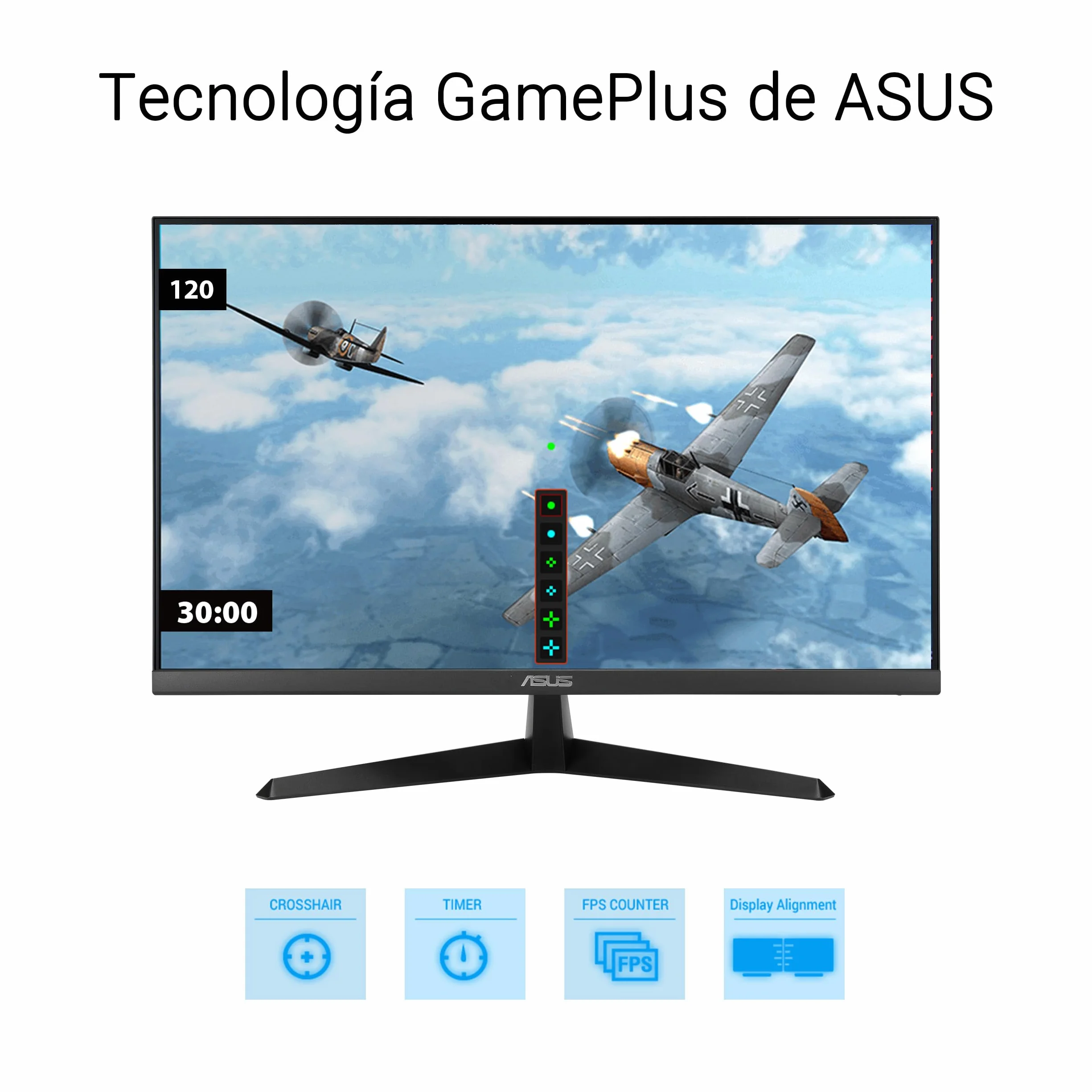 ASUS VY249HGR Monitor Gaming 23.8" FHD 1920x1080 IPS 120Hz 1ms Adaptive Sync Eye Care Plus