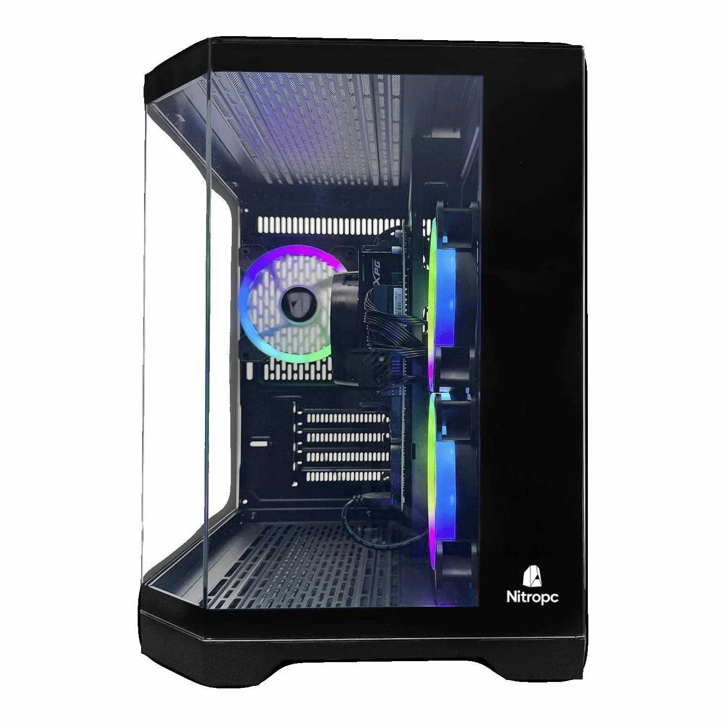 NitroPC Pack Avanzado PC Gaming Completo AMD Ryzen 5 3400G 4.4GHz RX Vega 11 RAM 16GB 480GB SSD Windows 11 Pro WiFi Monitor 24" Ordenador Sobremesa Negro