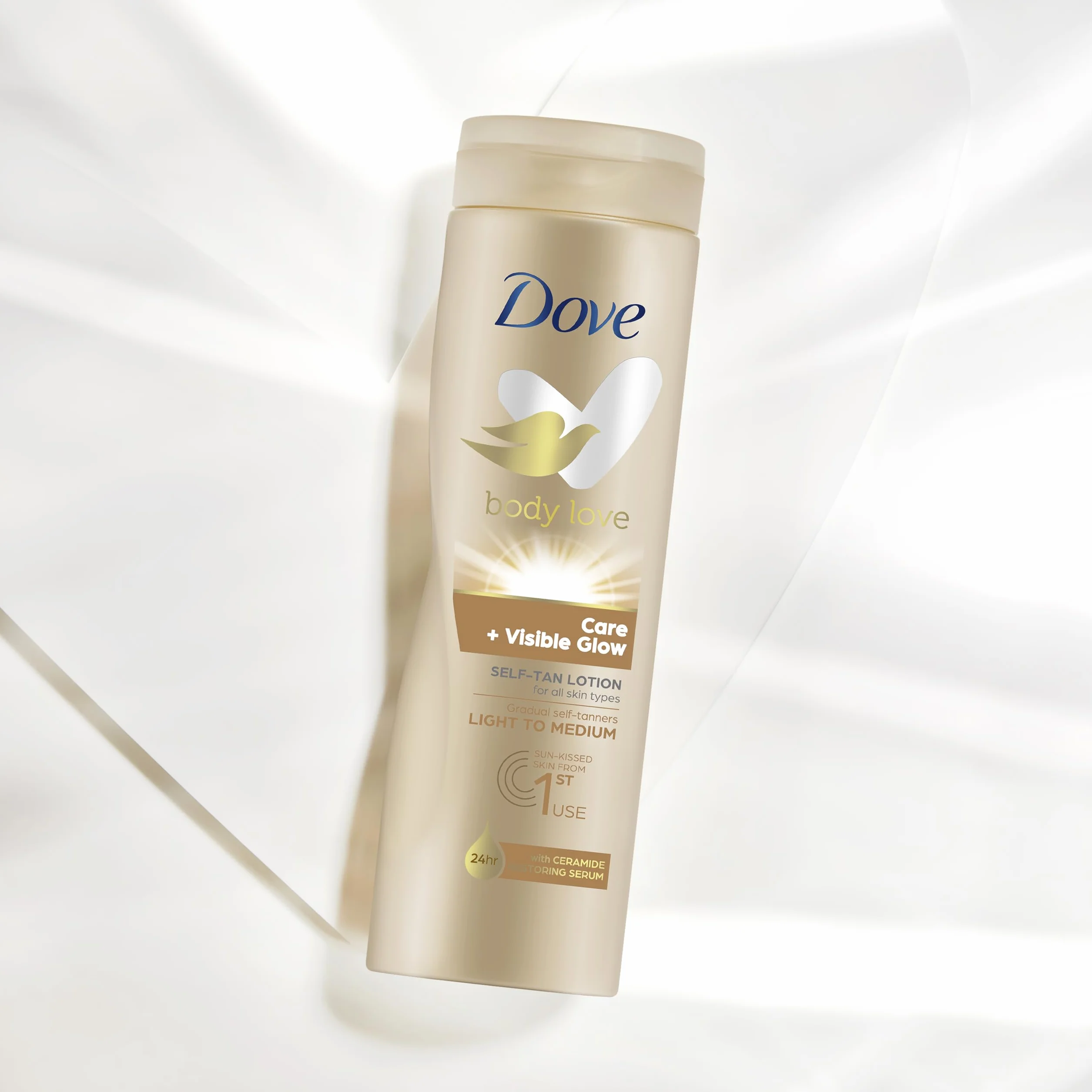 Dove Loción corporal autobronceadora para piel clara 400 ml