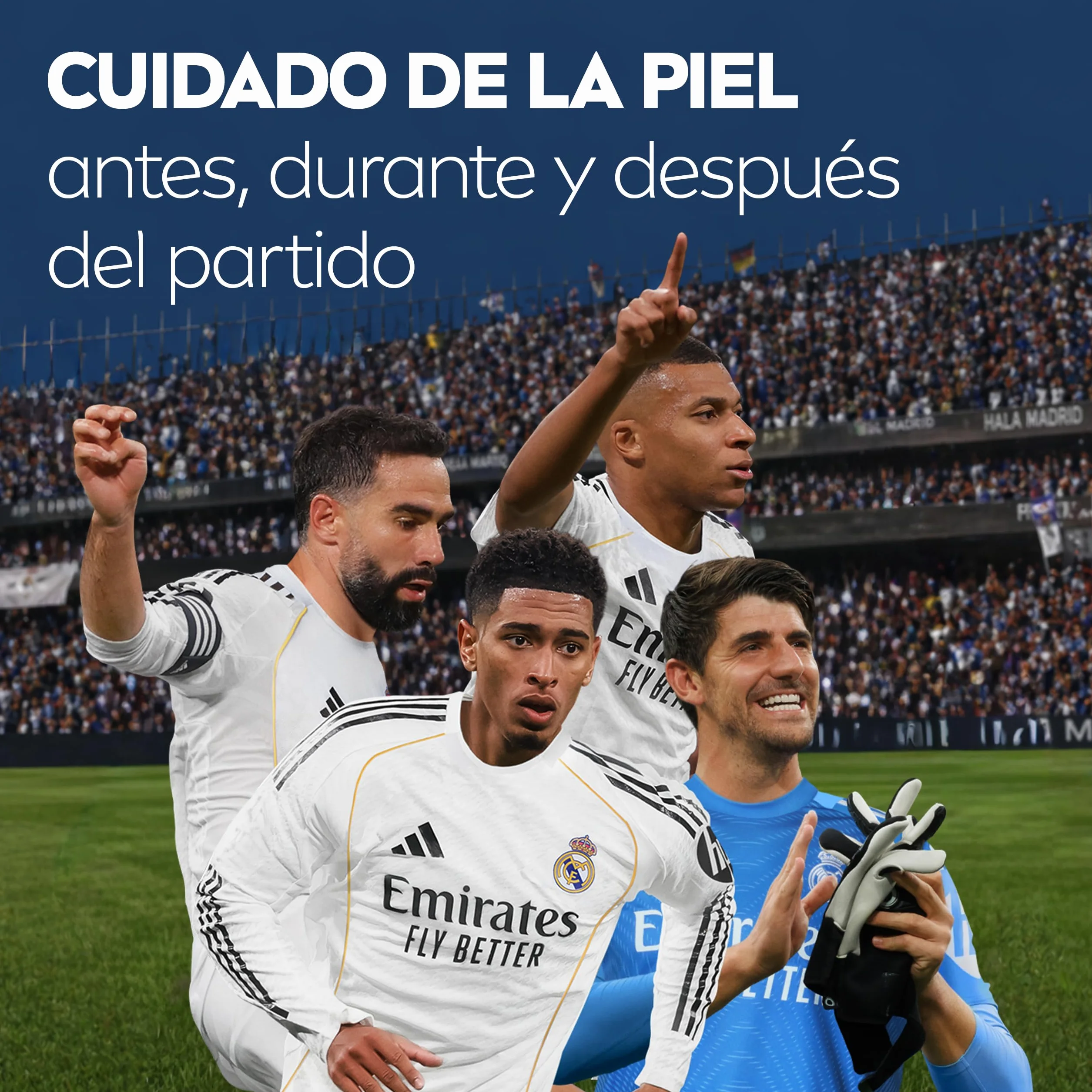 NIVEA MEN Pack Real Madrid Edición Limitada - Sensitive Aftershave 100 ml, Desodorante Spray Deep 150 ml, Gel de Ducha Deep 250 ml, NIVEA Creme 150 ml