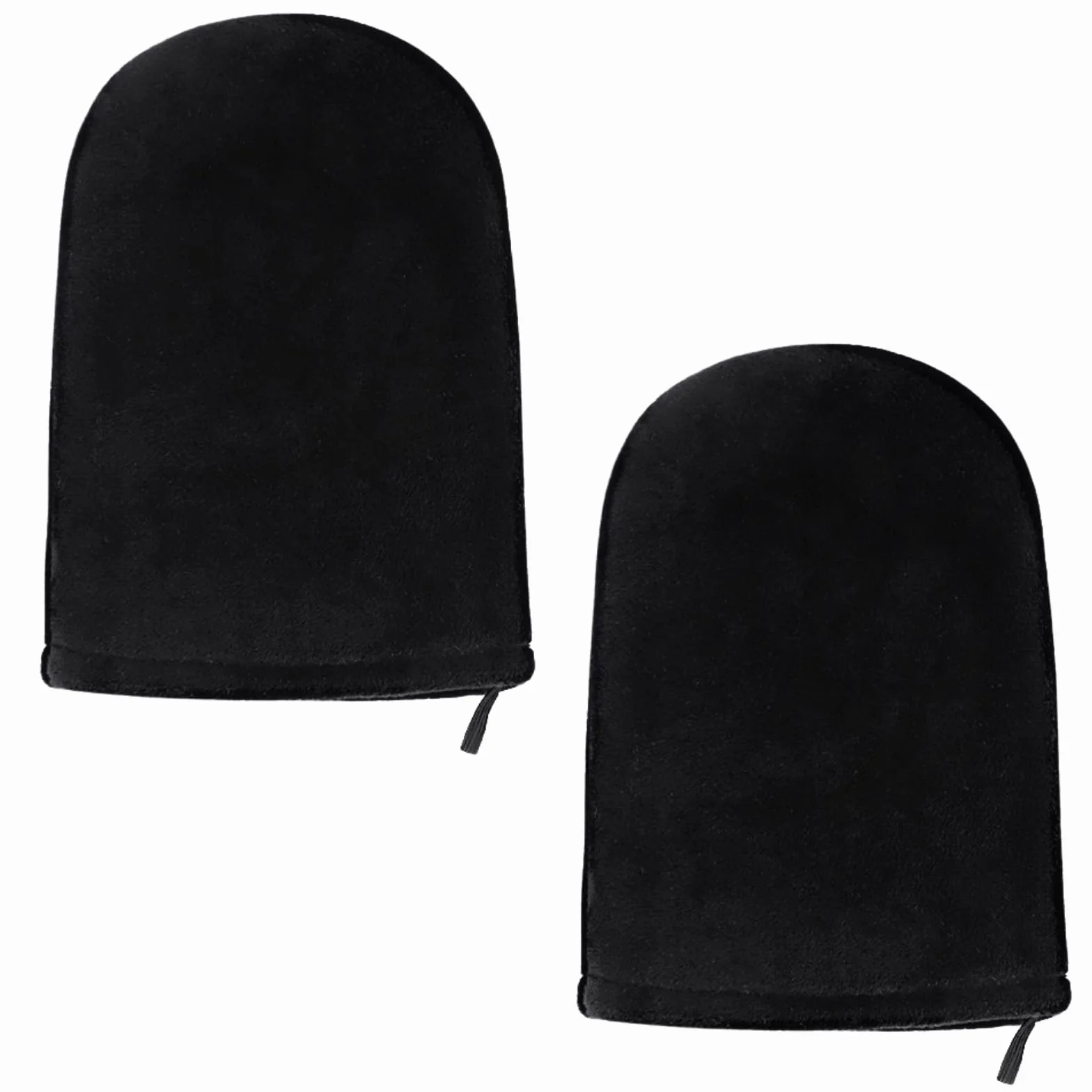 KEYRI 2 Piezas Guantes Autobronceadores Reutilizables Doble Cara para Aplicar Crema Protector Solar (Negro)