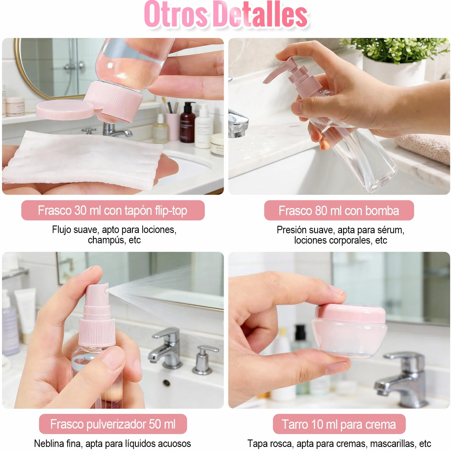 11 Pack Botellas de Viaje Silicona, Kit Viaje, Botes Rellenables para Gel y Champu