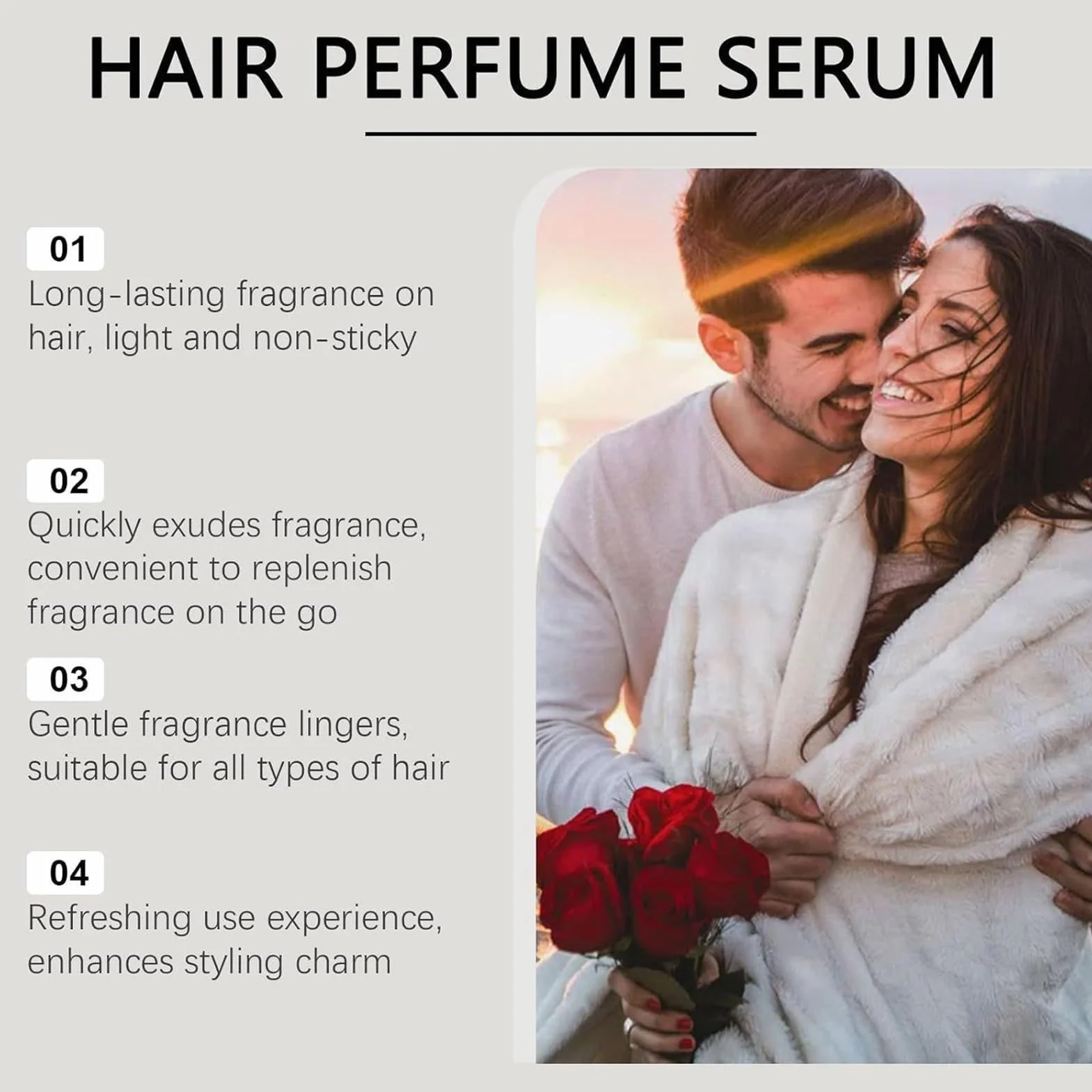 Perfume para el cabello en espray – Niebla aromática nutritiva de larga duración para mujer
