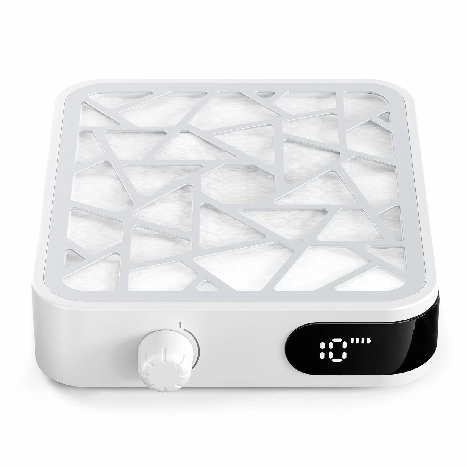 Aspirador de polvo para uñas, 6000 RPM, compacto aspirador de uñas profesional con filtro, herramientas y accesorios, potente aspirador de uñas para manicura pedicura, salón de uñas personal (blanco)