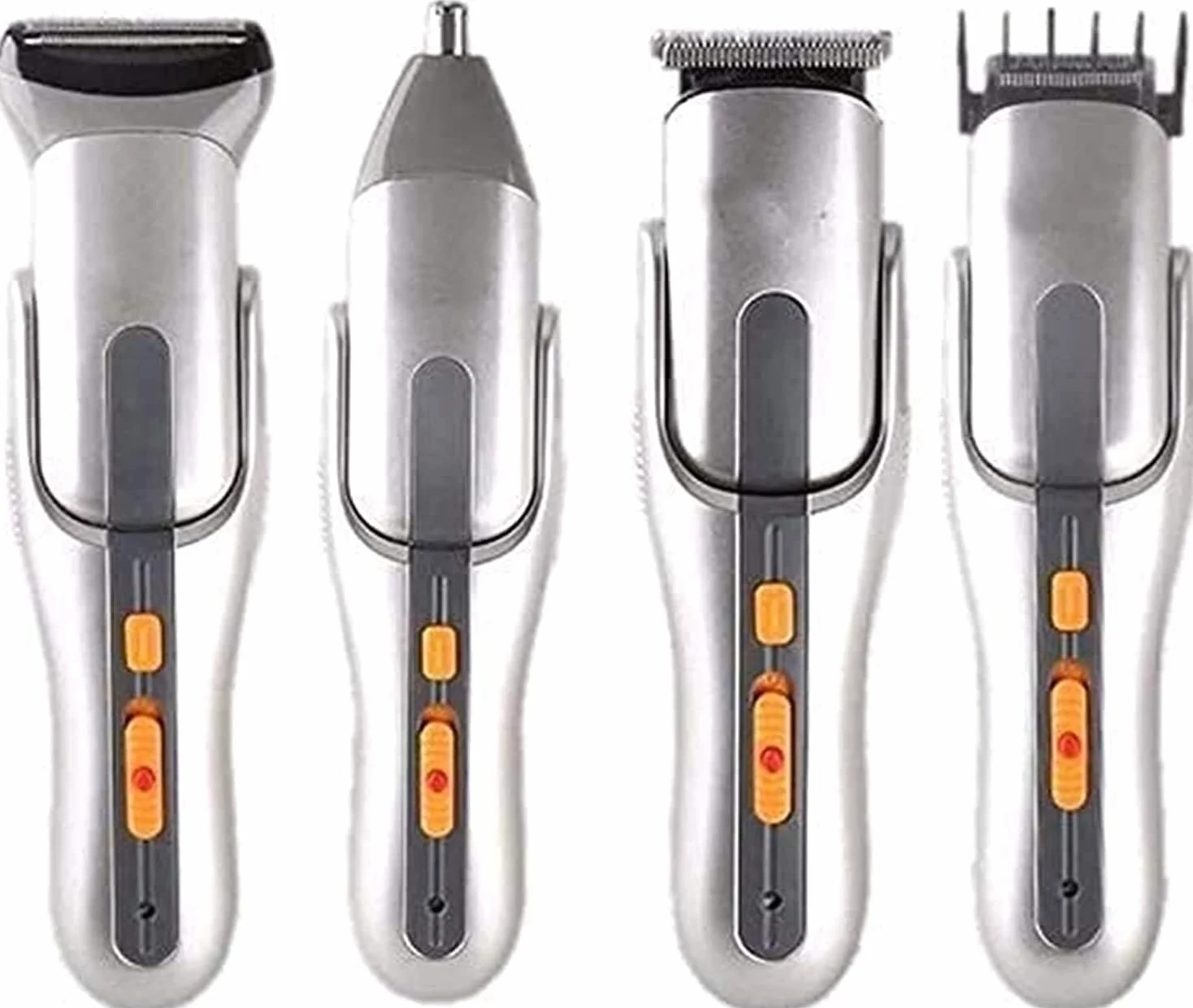 Cortapelos para hombres, kit de aseo 5 en 1, recortador de barba profesional, recargable, multiusos, para bigote, resistente al agua, para nariz y orejas, ideal