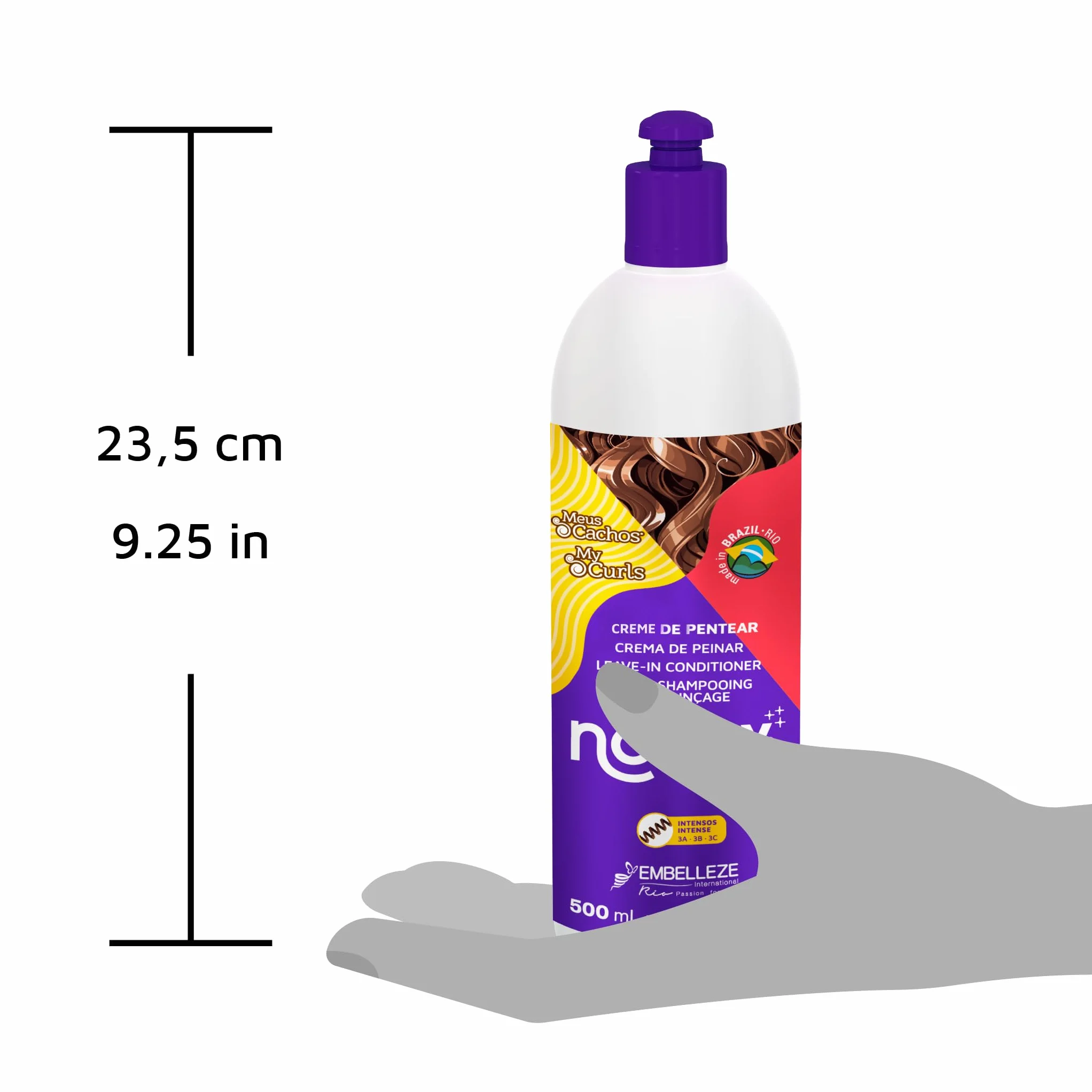 Novex Acondicionador Intenso Sin Enjuague My Curls 500 ml para Rizos 3A 3B 3C