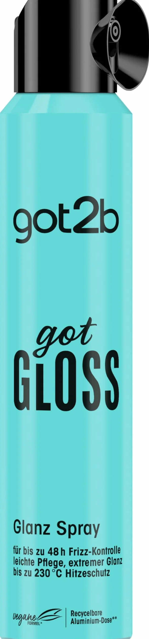got2b gotGloss Brillo Spray 200 ml spray de brillo para el cabello 48 horas control encrespamiento protección térmica 230°C