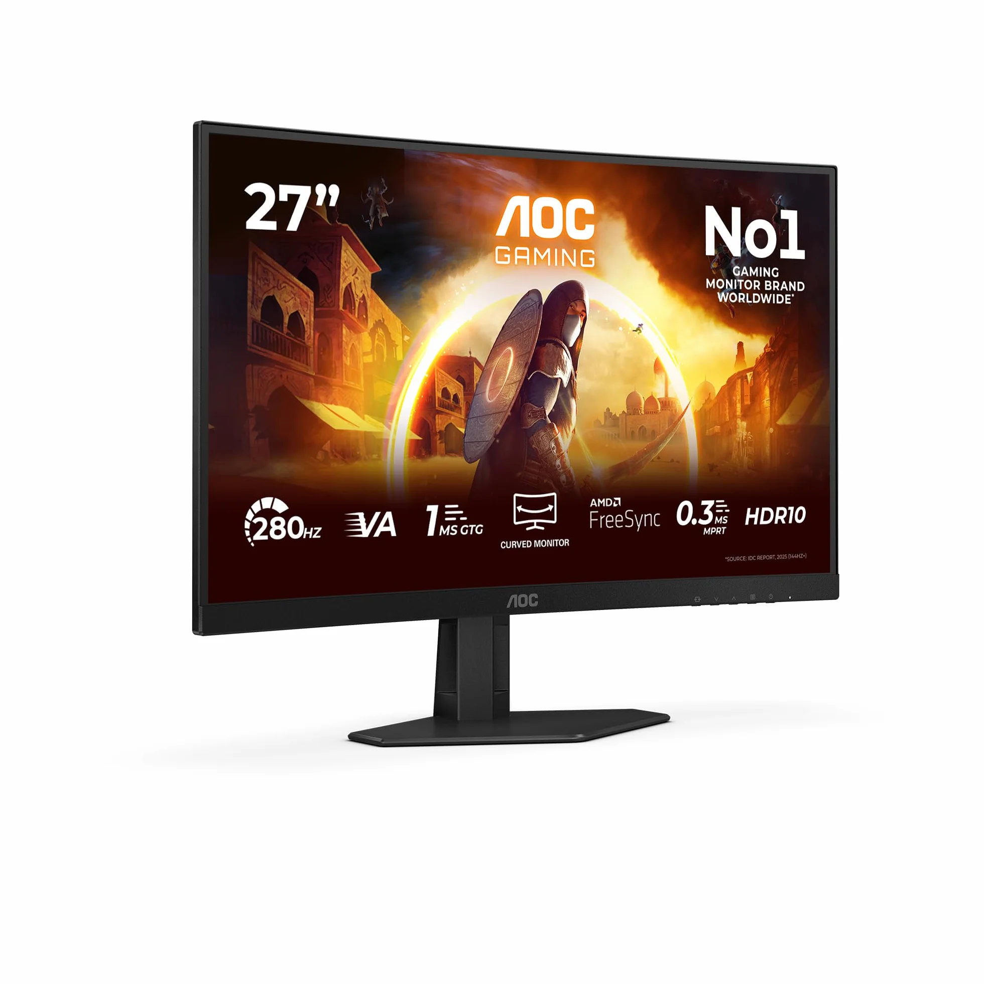 AOC C27G4ZXE Gaming Monitor 27" 280Hz Fast VA 1ms GtG HDR10 Adaptive Sync 1920x1080 HDMI 2.0 DP 1.4 Negro