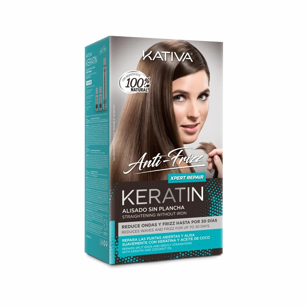 KATIVA Keratin Anti-Frizz Alisado Sin Plancha Repara Puntas 200 g