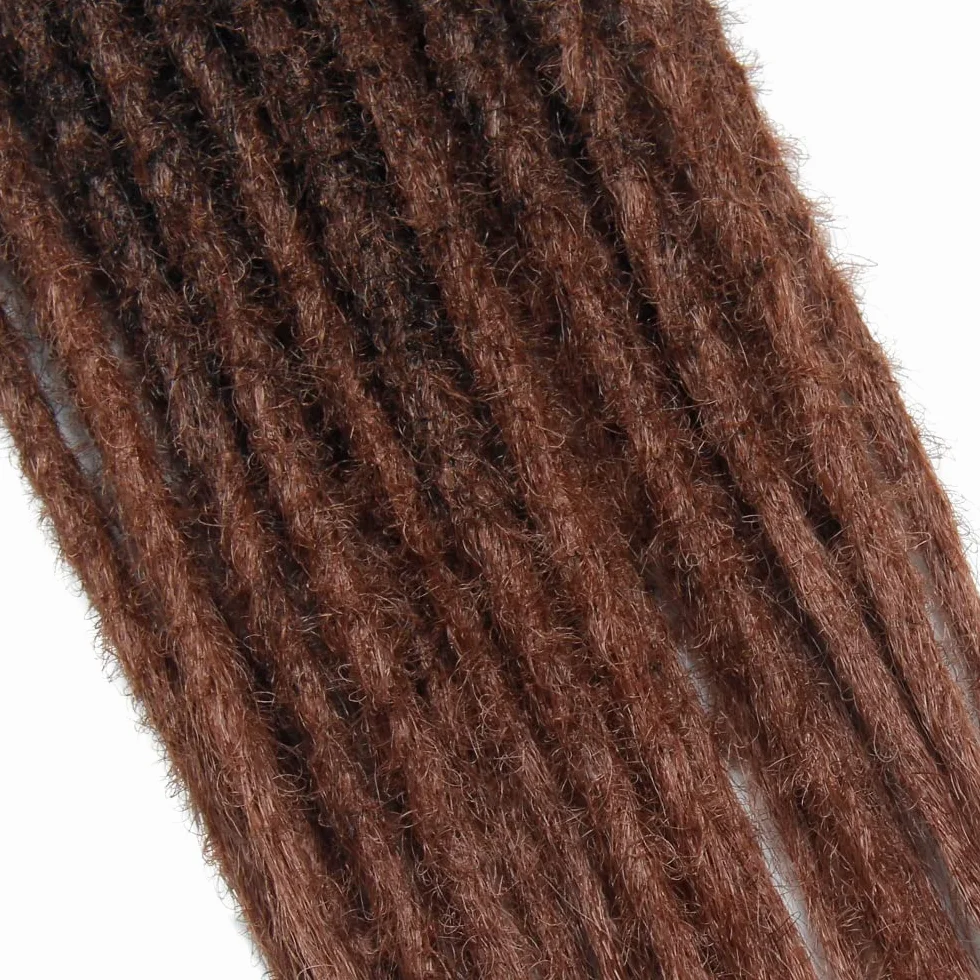 Extensiones de Rastas Sintéticas Delgadas 20 Pulgadas 10 Hebras Suaves Doble Punta Reggae Hip-Hop