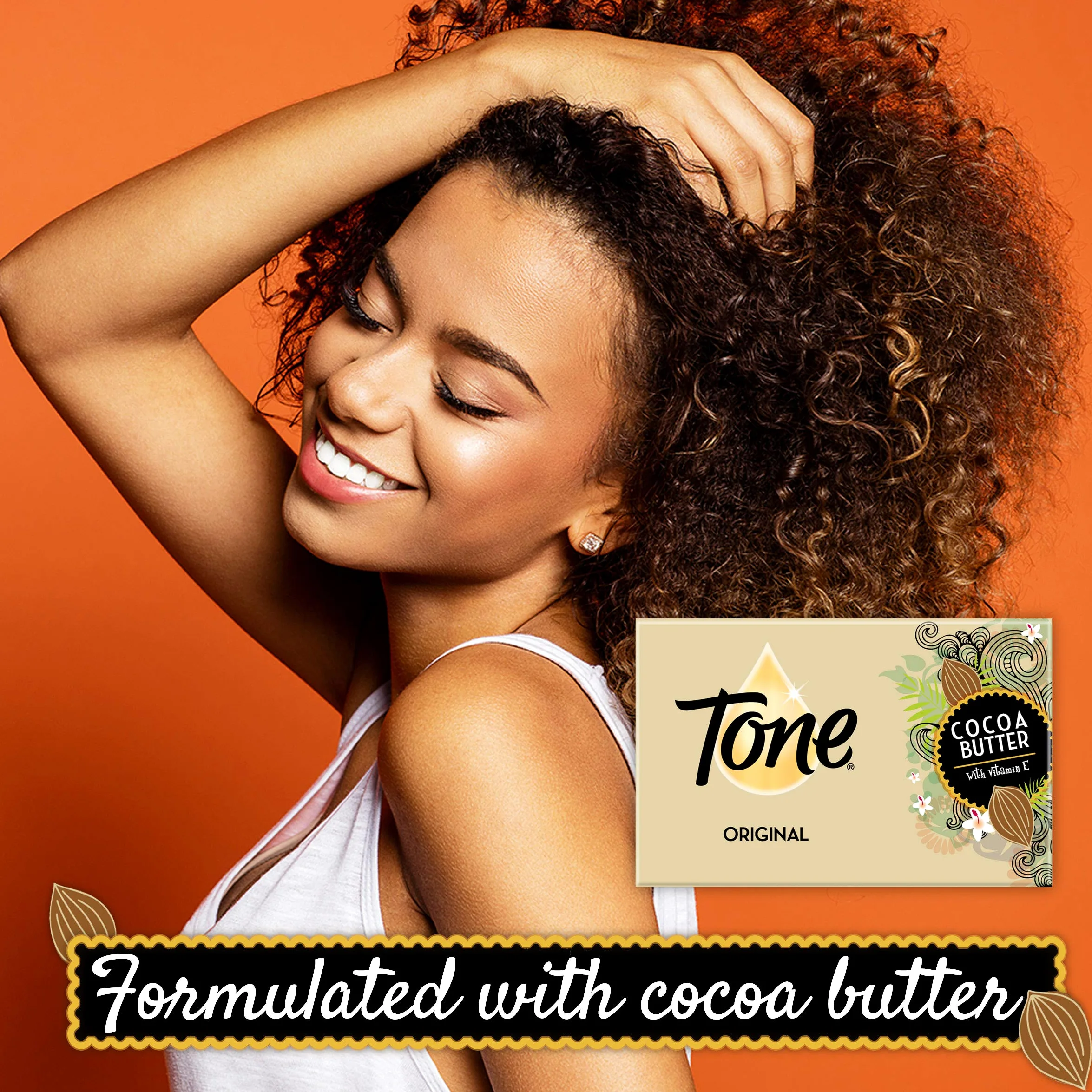 Tone Bath Bars with Cocoa Butter and Botanicals, Original Scent, 6 Bar- 4.25 oz bars Total 722g by Tone
