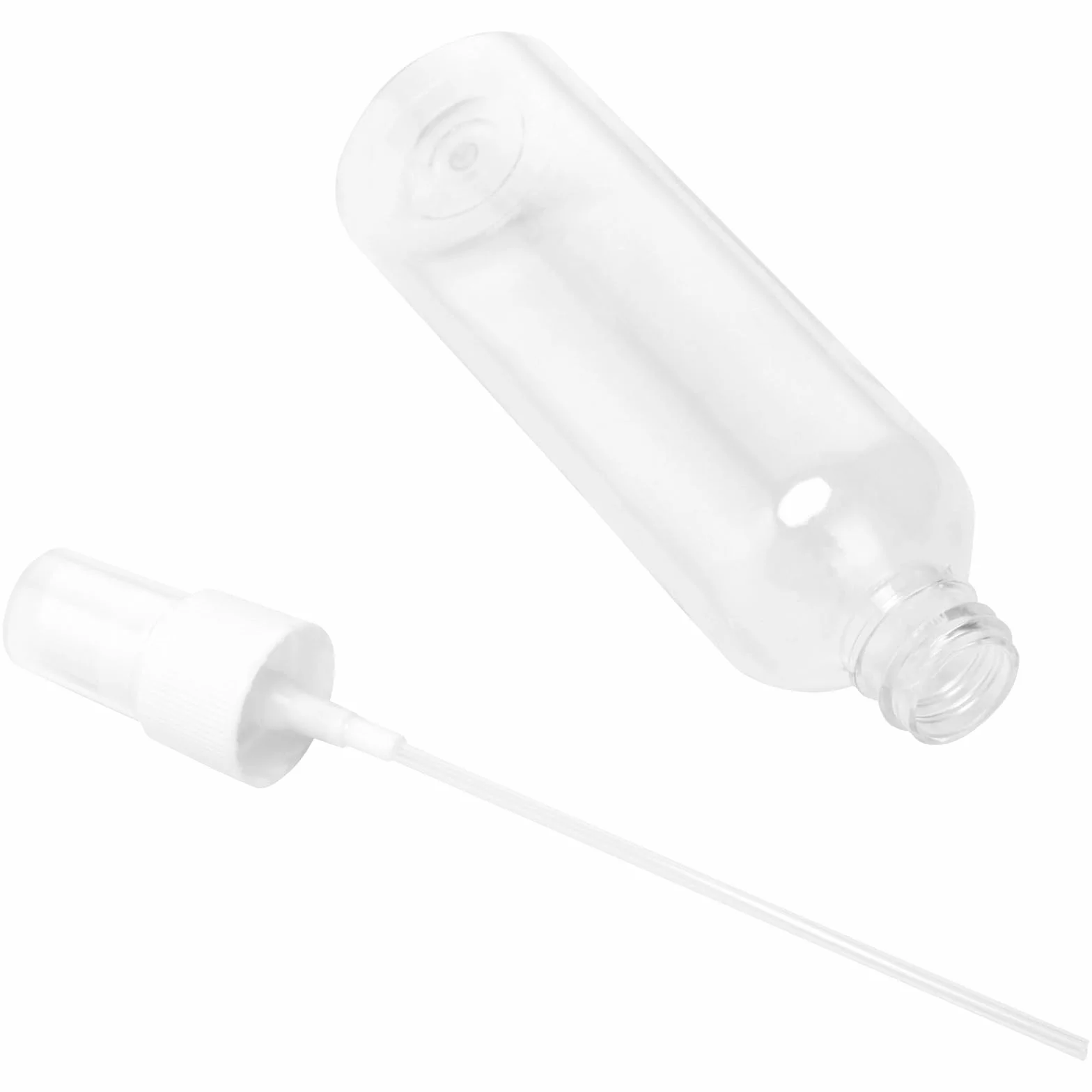 KEILEOHO 50 botellas pulverizadoras de 120 ml, atomizador transparente vacío, viaje muestras maquillaje