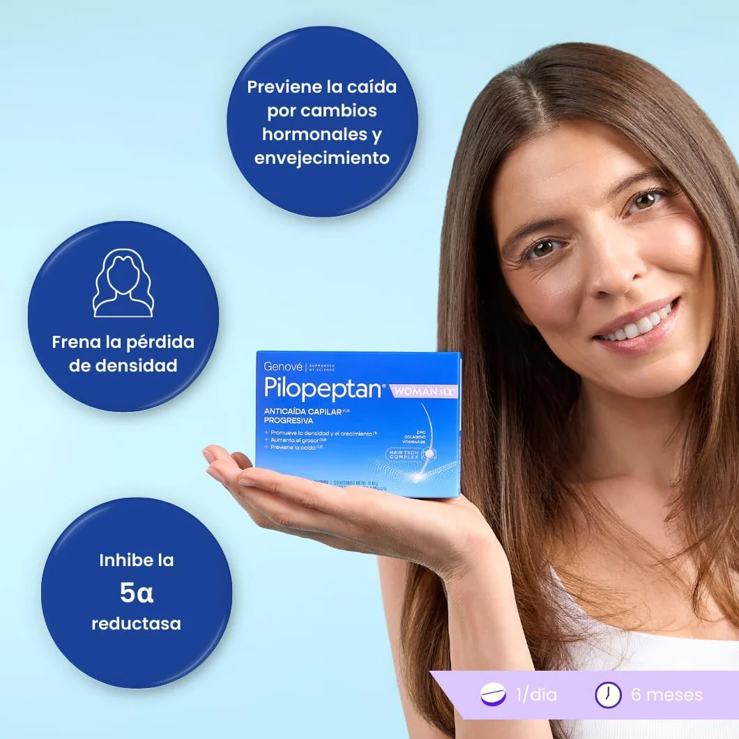 Pilopeptan Woman 5 Alfa 60 Comprimidos Anticaída Capilar Mujer Alopecia Androgénica