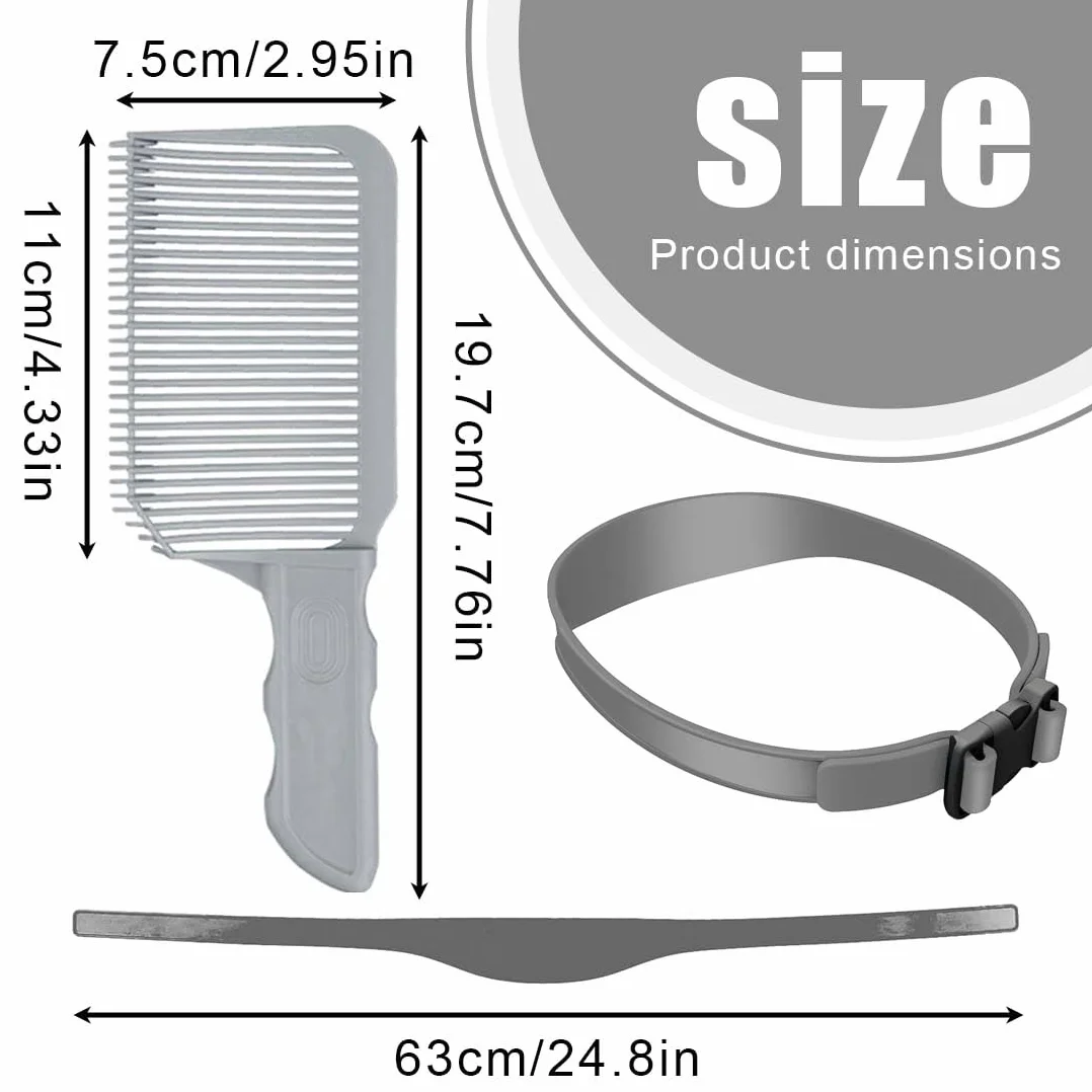 Peine de peluquería ajustable para cortar el pelo, juego de corte curvado de silicona