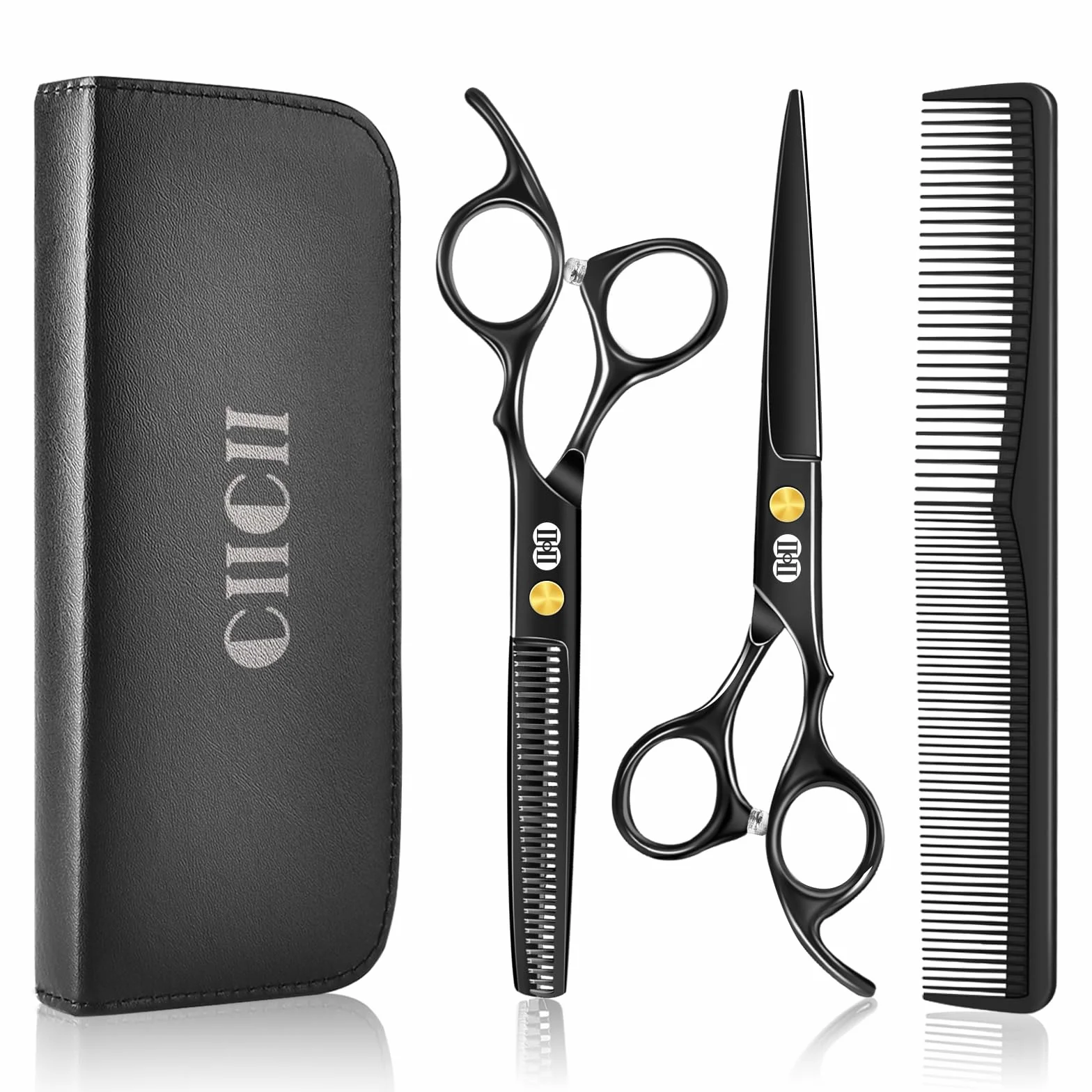Tijeras Peluqueria Profesional 6,7 Pulgadas Cortar Entresacar Pelo Negro