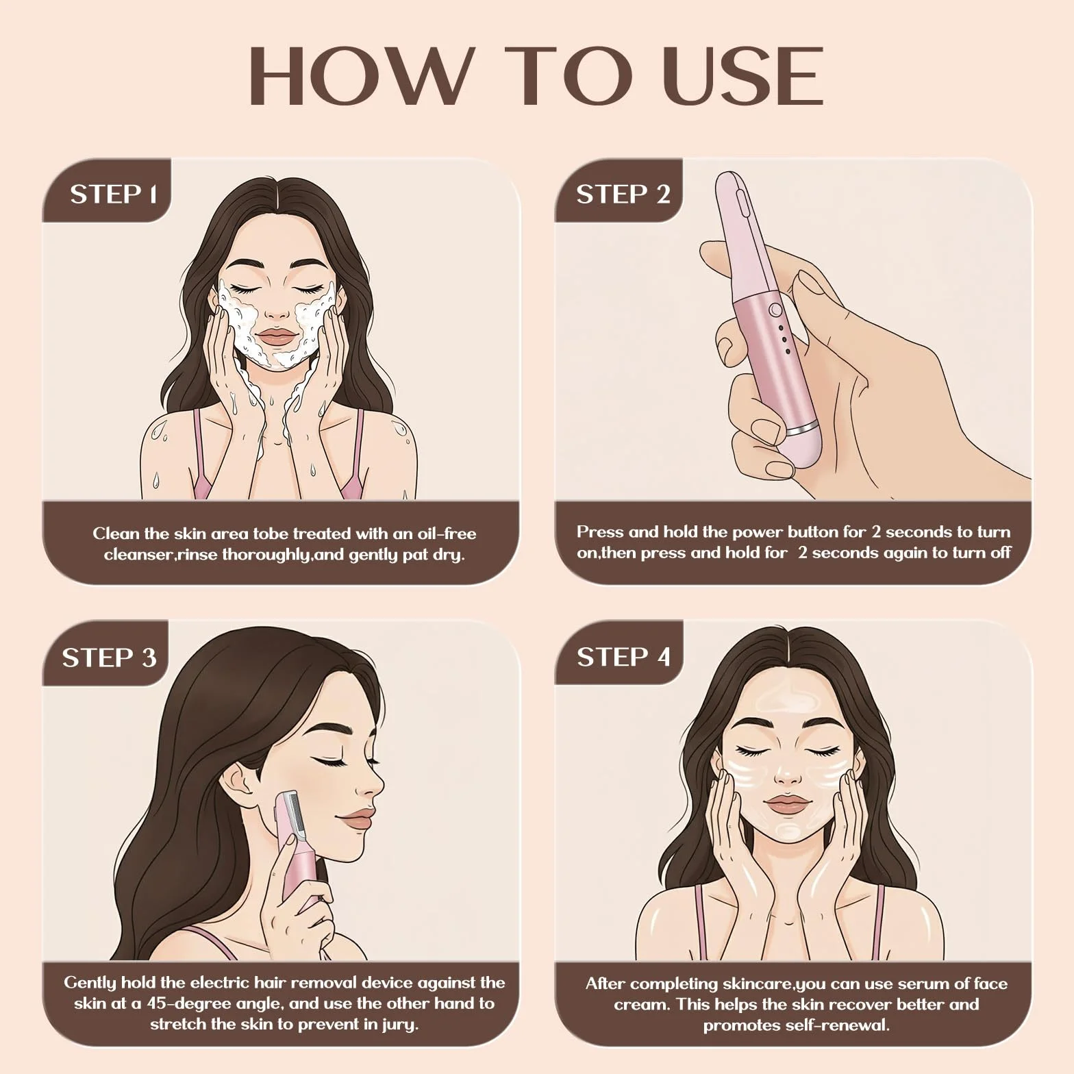 WLU Dermaplane - Maquinilla de afeitar para mujer con 10 cuchillas reemplazables, herramienta de dermaplaning para eliminar el vello facial y la pelusa de melocotón, herramienta de dermaplaning sónico