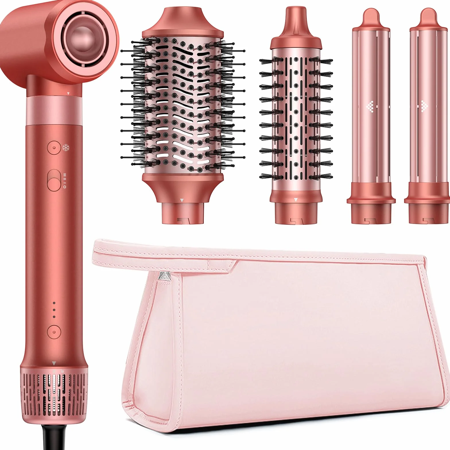 HITTIONA 5 en 1 Air Styler Cepillo Secador, Secado Rápido, Sin Frizz, Volumisation, Bolsa Regalo