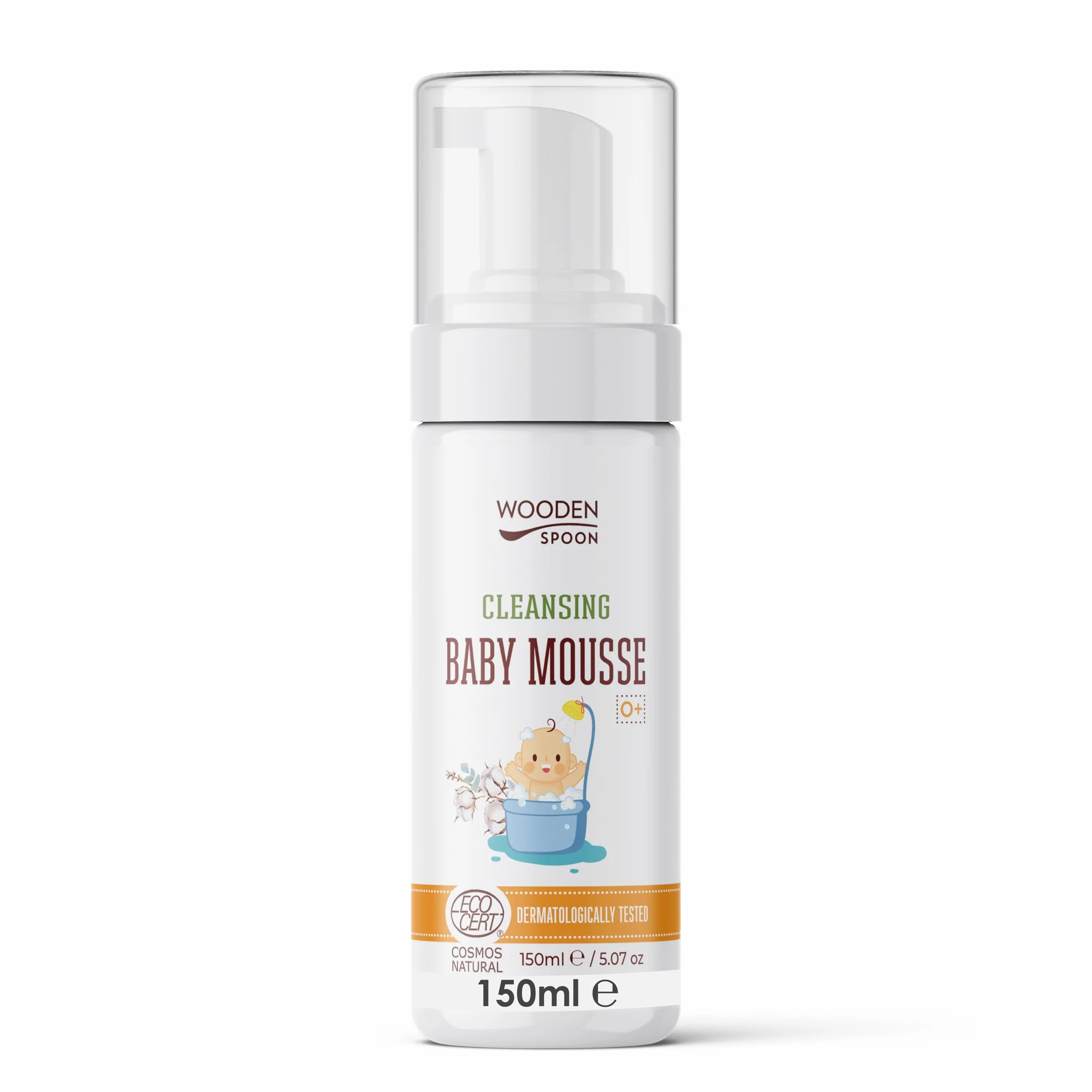 Espuma de Limpieza Bebé 99,18% Natural Aloe Vera Glicerina Orgánico Certificado 150 ml