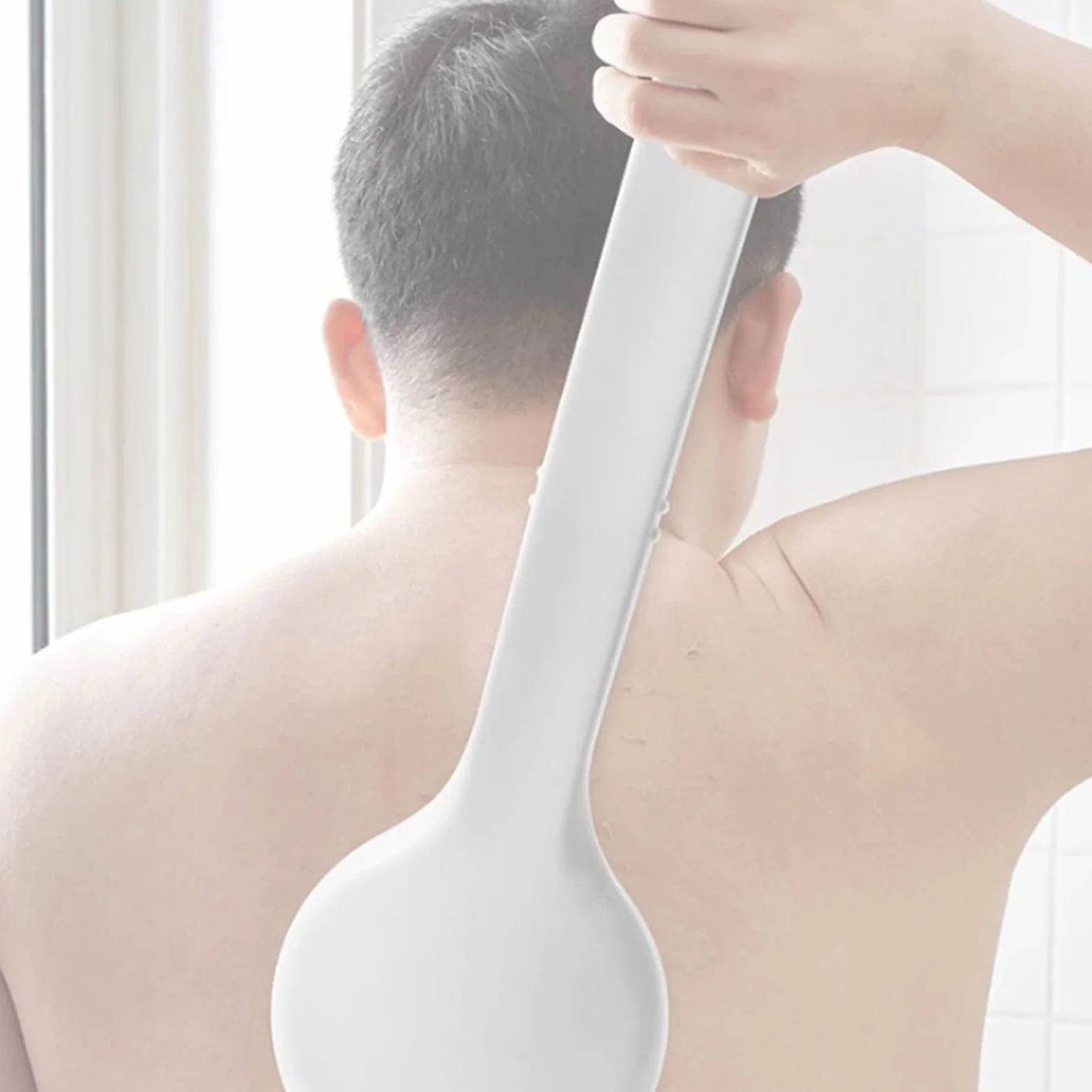 Esponja de baño Exfoliante de Mango Largo for Cepillado en seco, depurador de Espalda, Equipo de Limpieza de exfoliación for baño, Cepillo de Ducha