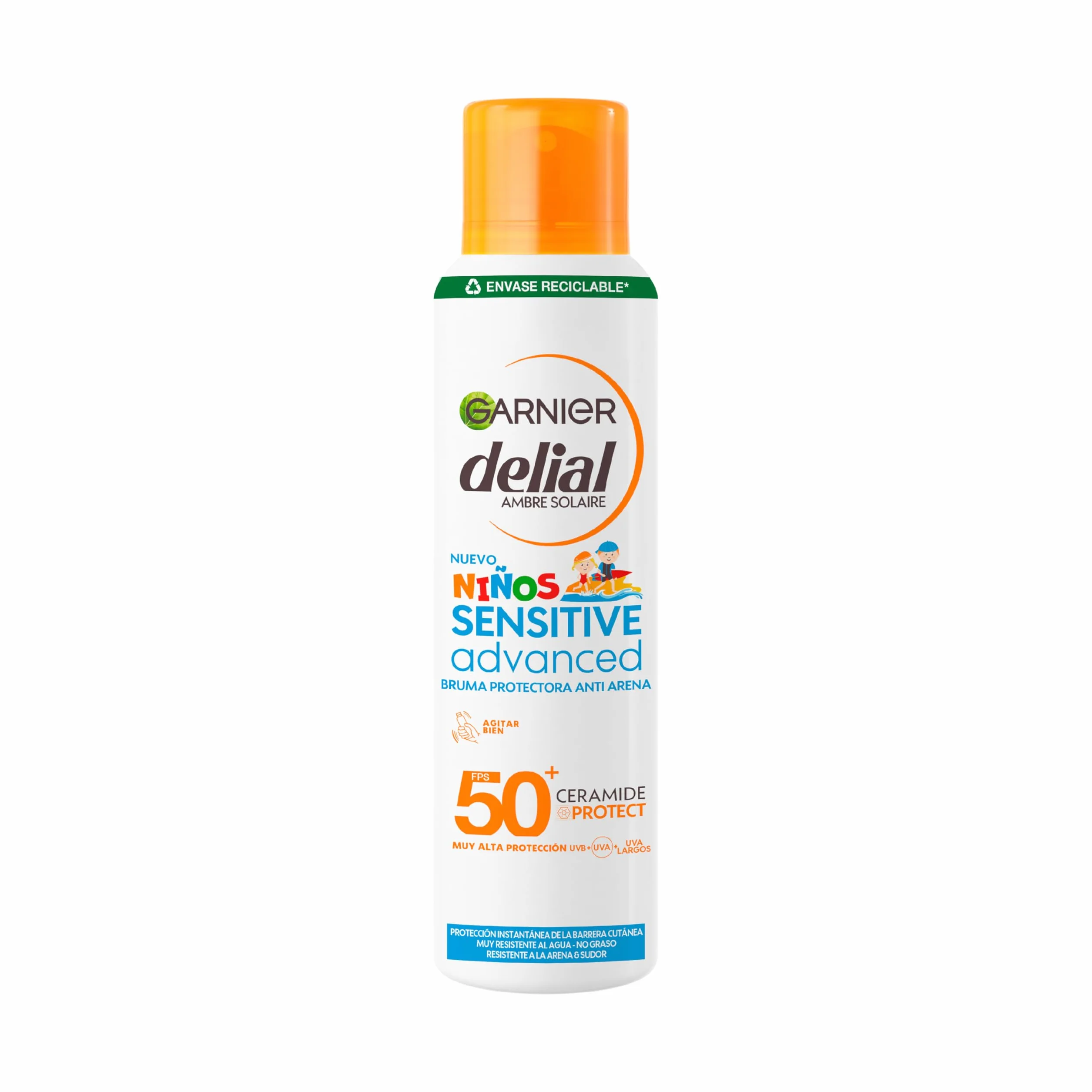 GARNIER DELIAL Niños Sensitive Advanced Spray Protector Solar Anti-Arena IP50+ 150 ml