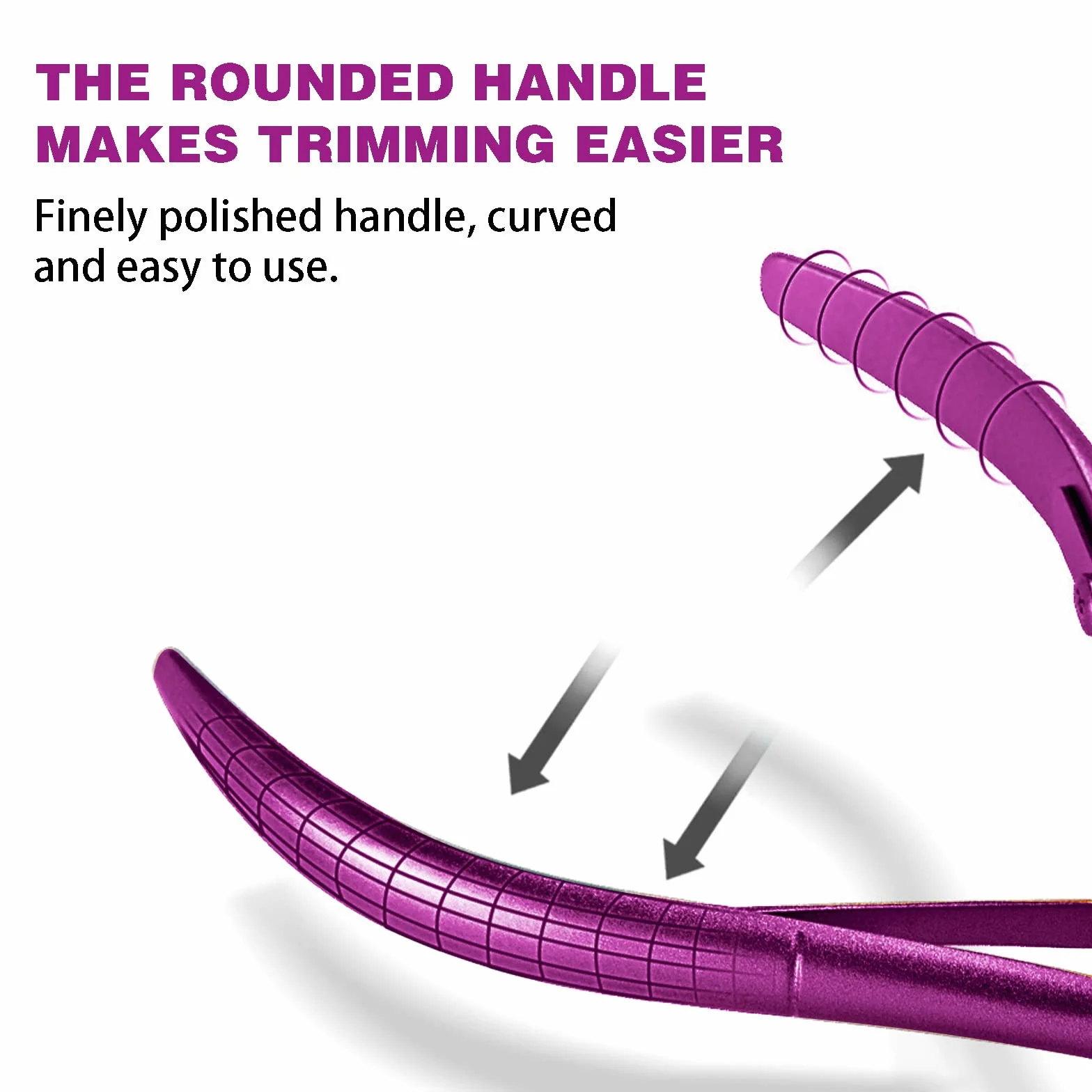 Cortador de cutículas de acero inoxidable para manicura y pedicura Púrpura