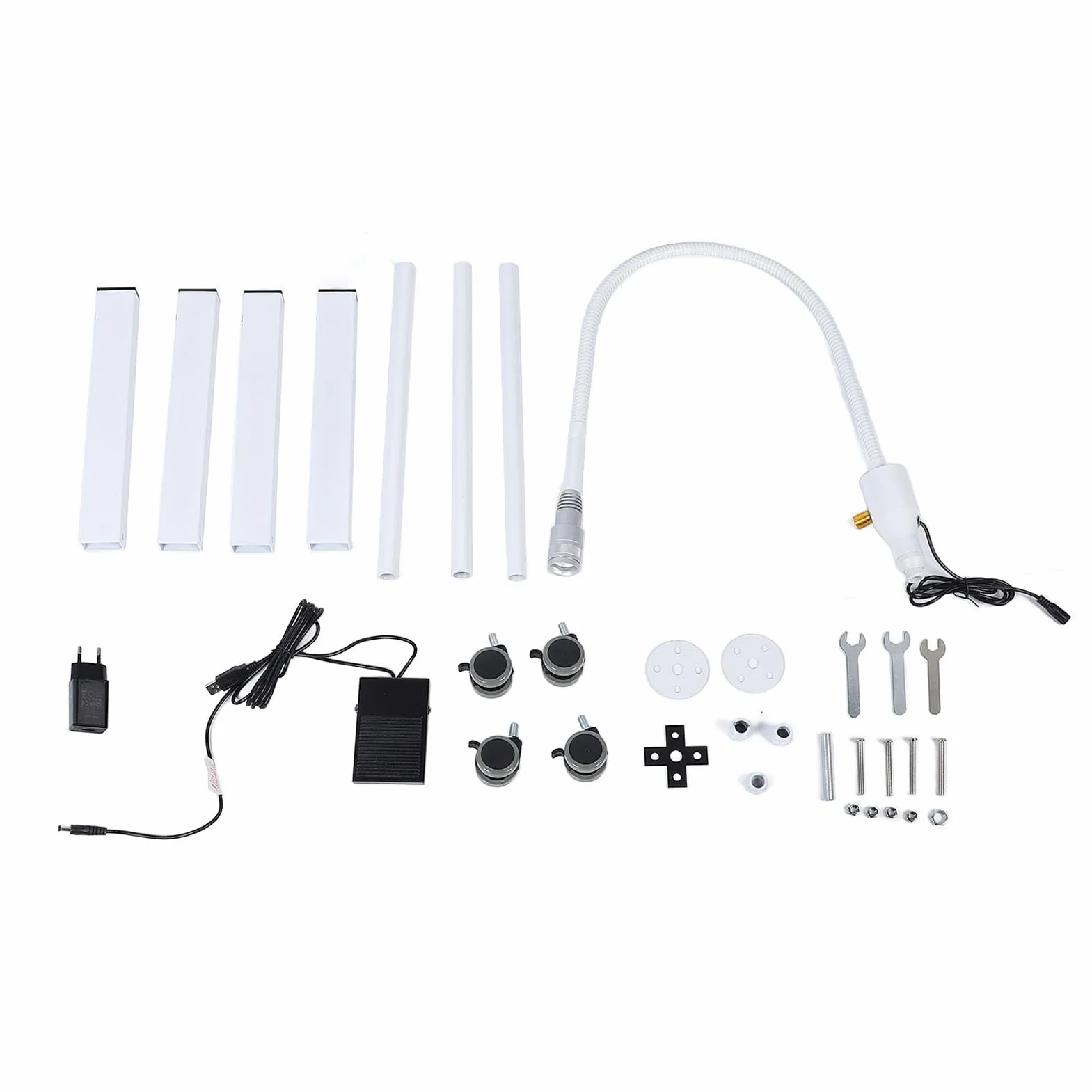 Lámpara de Extensión de Pestañas, Fácil de Mover de 100 a 240 V Pestañas La Lámpara LED Profesional LED Profesional con un Control de Pedal para el Pegamento Curativo (Enchufe de la UE 100-240V)
