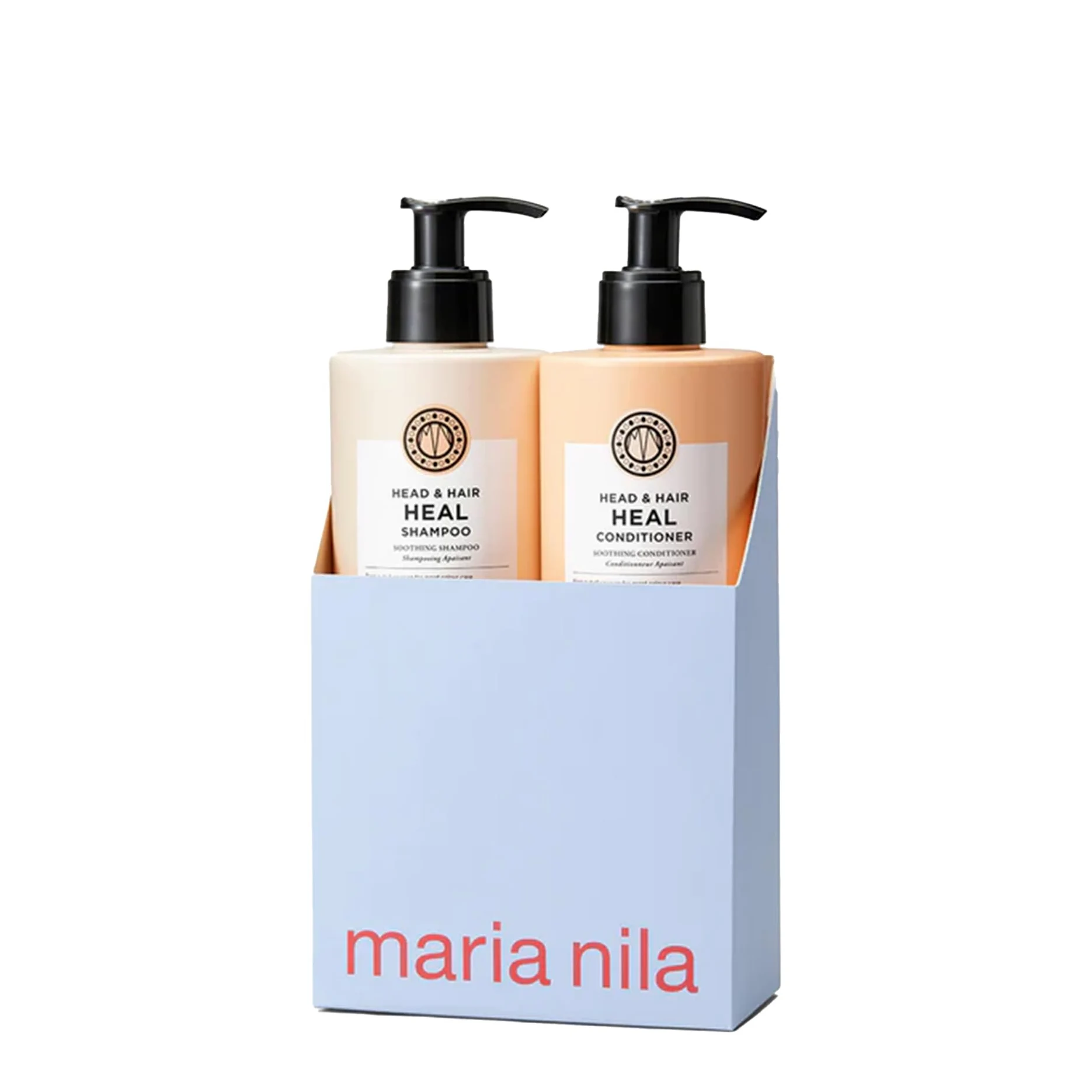 Maria Nila Head & Hair Heal Champú & Acondicionador, 2 x 500 ml | Previene la caspa/problemas del cuero cabelludo y estimula el crecimiento del cabello