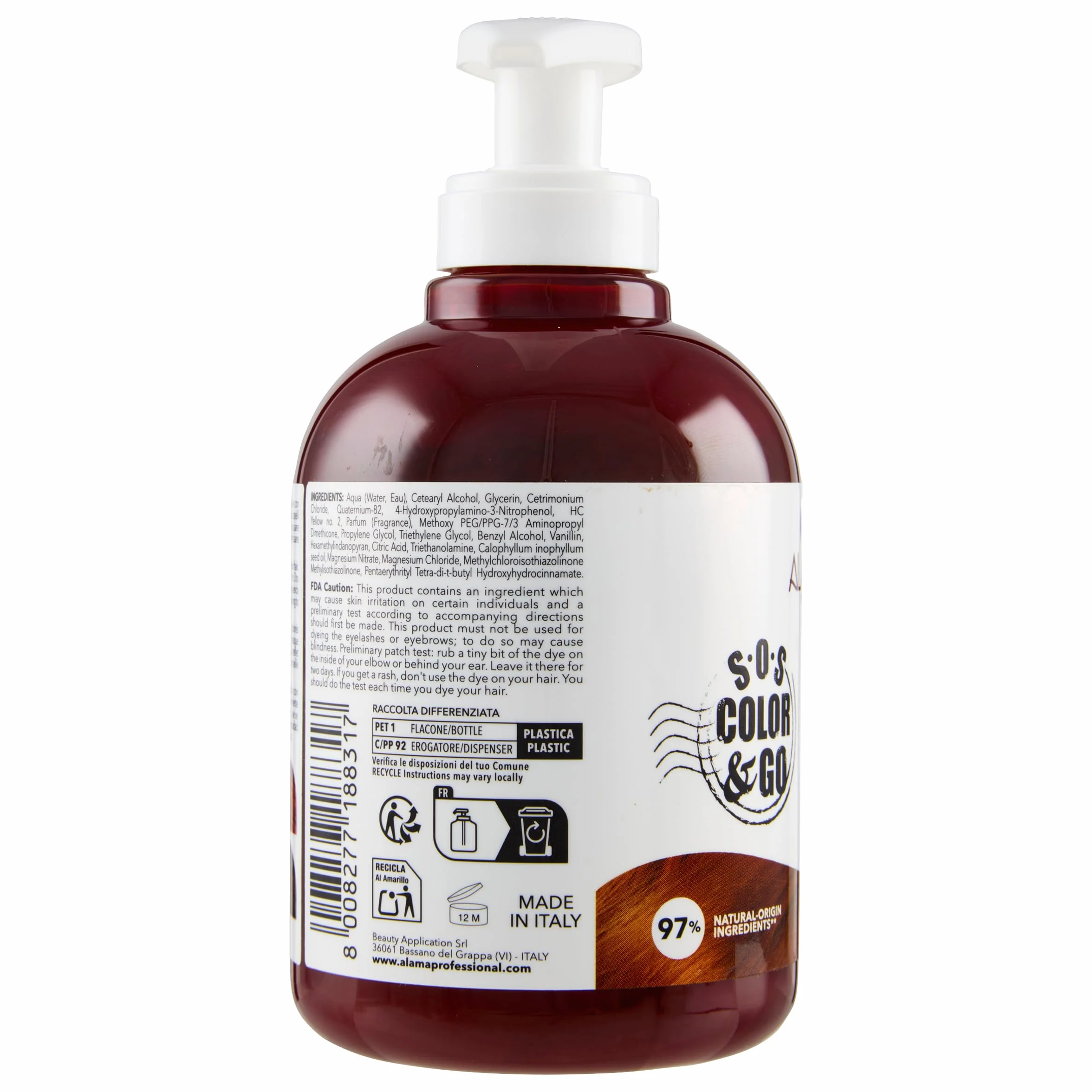 Alama Professional S.O.S Color&Go Mascarilla Colorida Revive el Color Cobrizo 300 ml