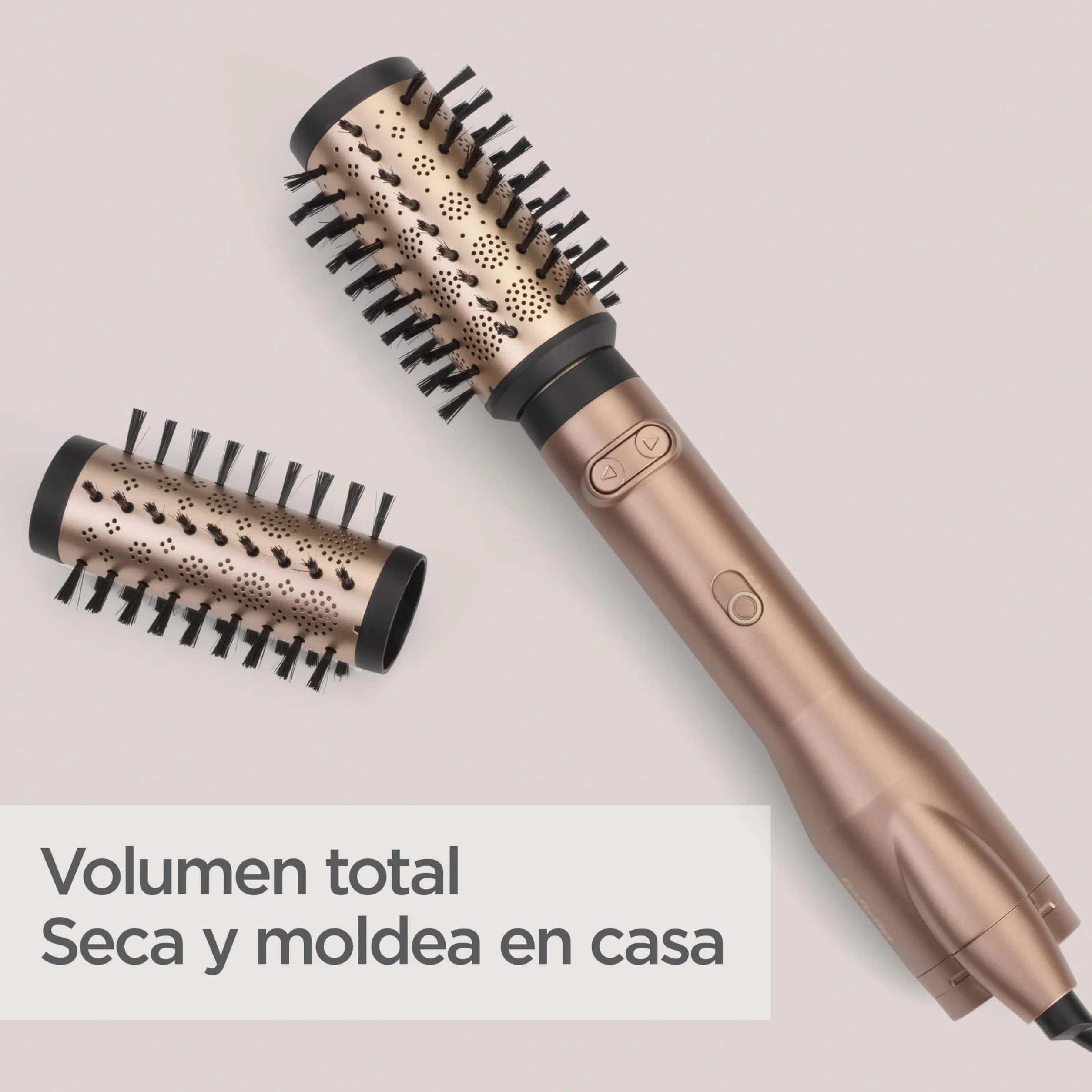 BaByliss AS952E Cepillo Rotatorio Big Hair Dual Hot Air 50mm 40mm iónico antiencrespamiento