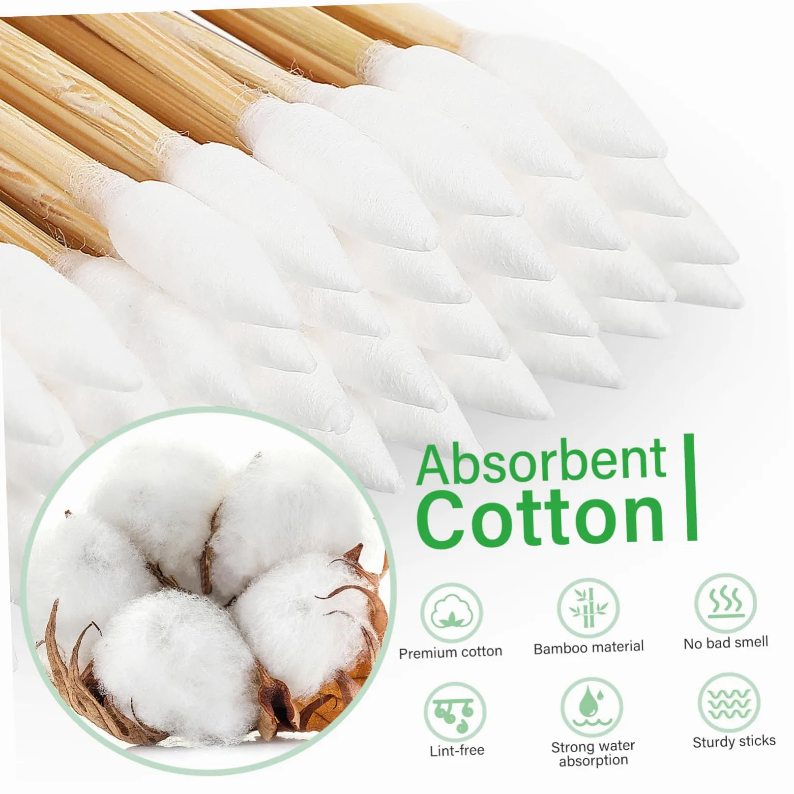 Beavorty 2500 Piezas Bastoncillo De Algodón Hisopos De Oído Hisopos Desmaquillantes De Ojos Punta De Algodón Botones De Limpieza De Oídos Bastoncillos De Algodón Hisopos De Limpieza Madera