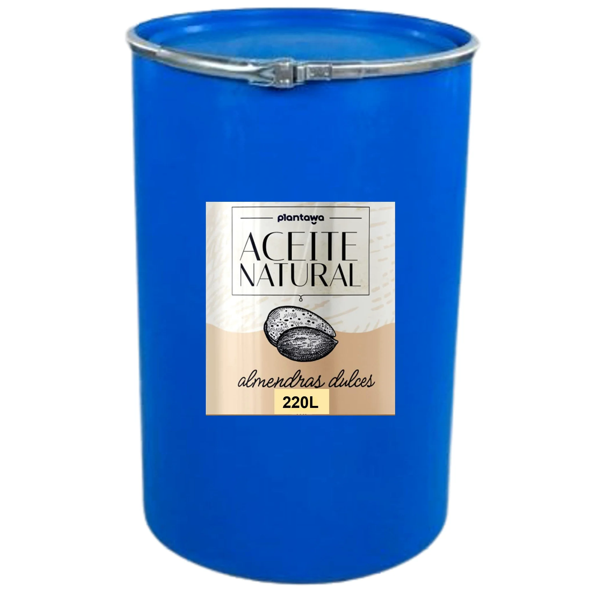 PLANTAWA Aceite de Almendras Dulces 220L | 100% Natural Puro Prensado en Frío | Hidratante Corporal Piel Sensible y Bebé | Masajes, Embarazo y Estrías | Cabello, Cutículas y Desmaquillante