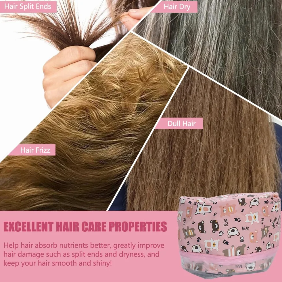Gorro de calentamiento para el cabello con tratamiento térmico de aceite, desmontable para vaporizador