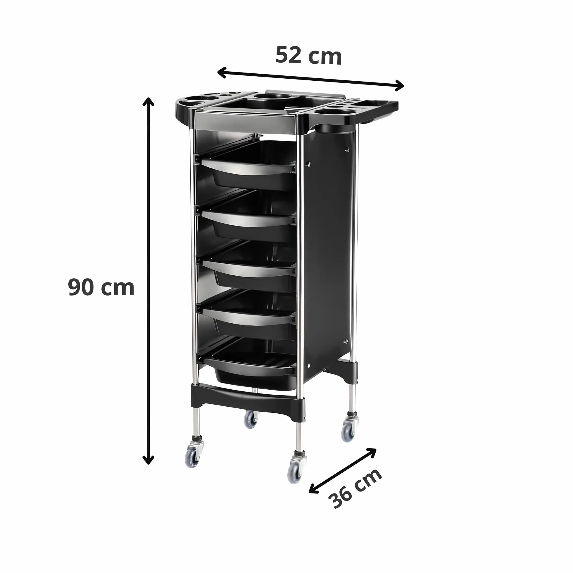 Carrito Peluquería Profesional 6 Niveles 5 Cajones Extraíbles con Ruedas Altéax