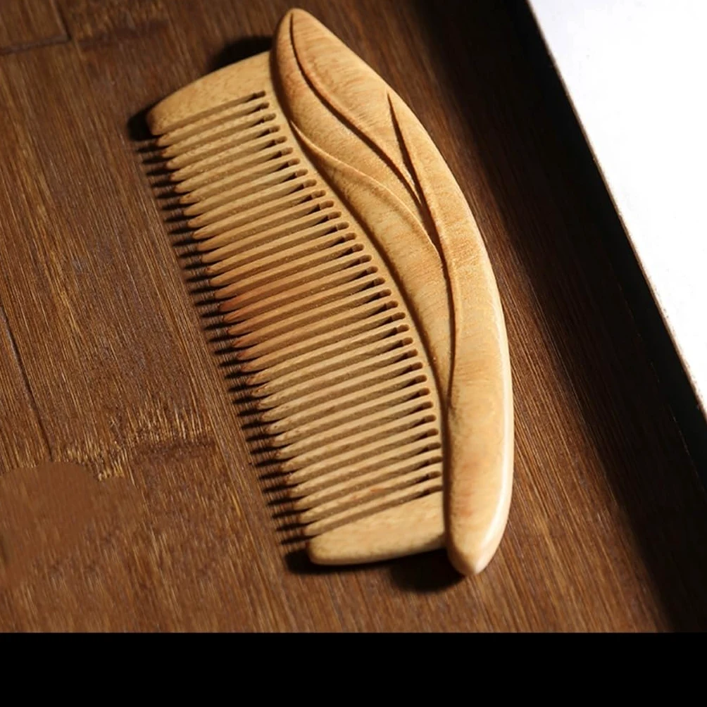 NEBE Cepillo Pelo Peine de Estilo Retro, Peine de Viaje portátil de Madera Maciza, Peine for Barba for Hombres, Peine for Pelo Rizado (tamaño: 5 Pulgadas) Peine