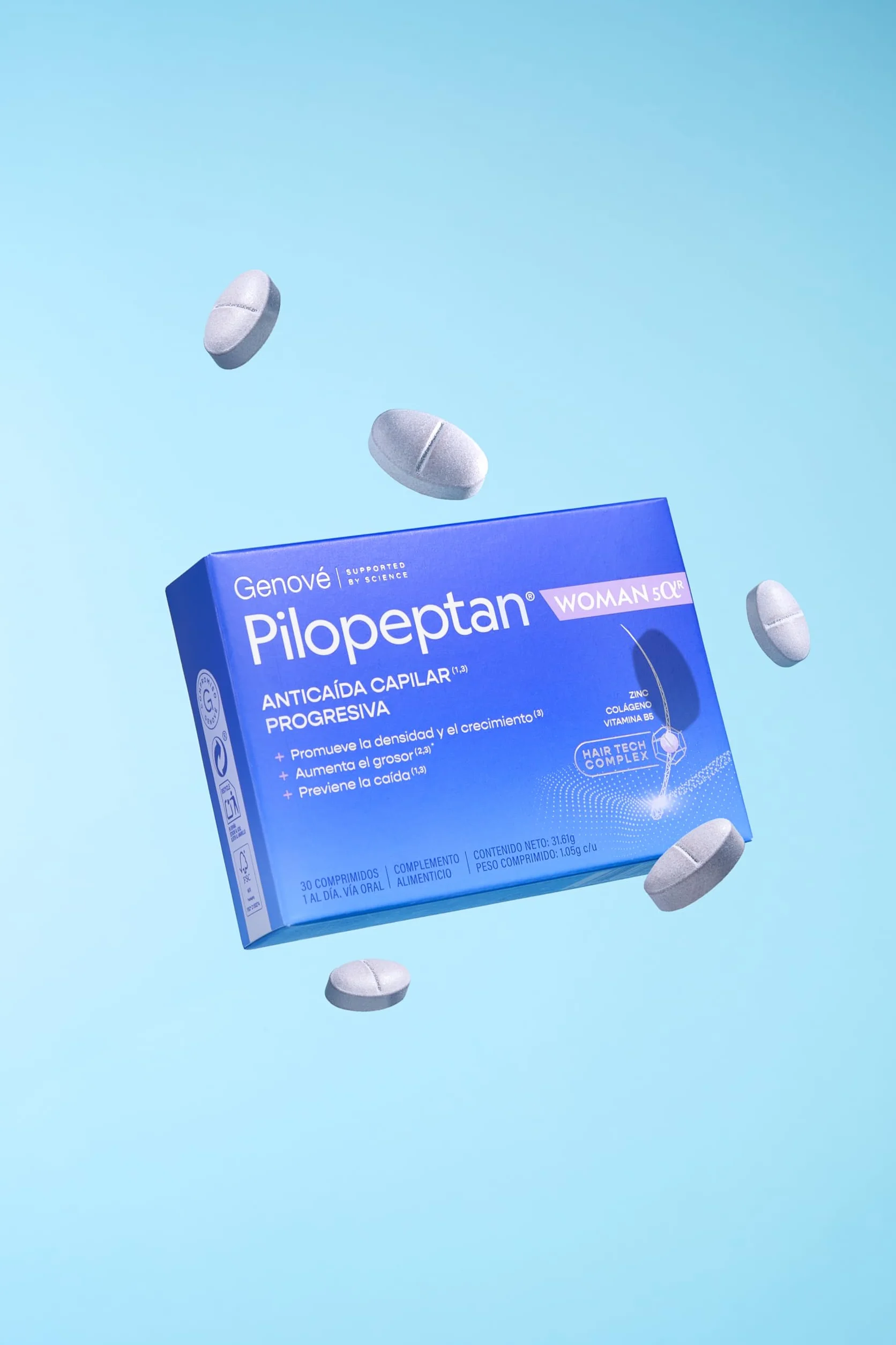 Pilopeptan Woman 5 Alfa 60 Comprimidos Anticaída Capilar Mujer Alopecia Androgénica