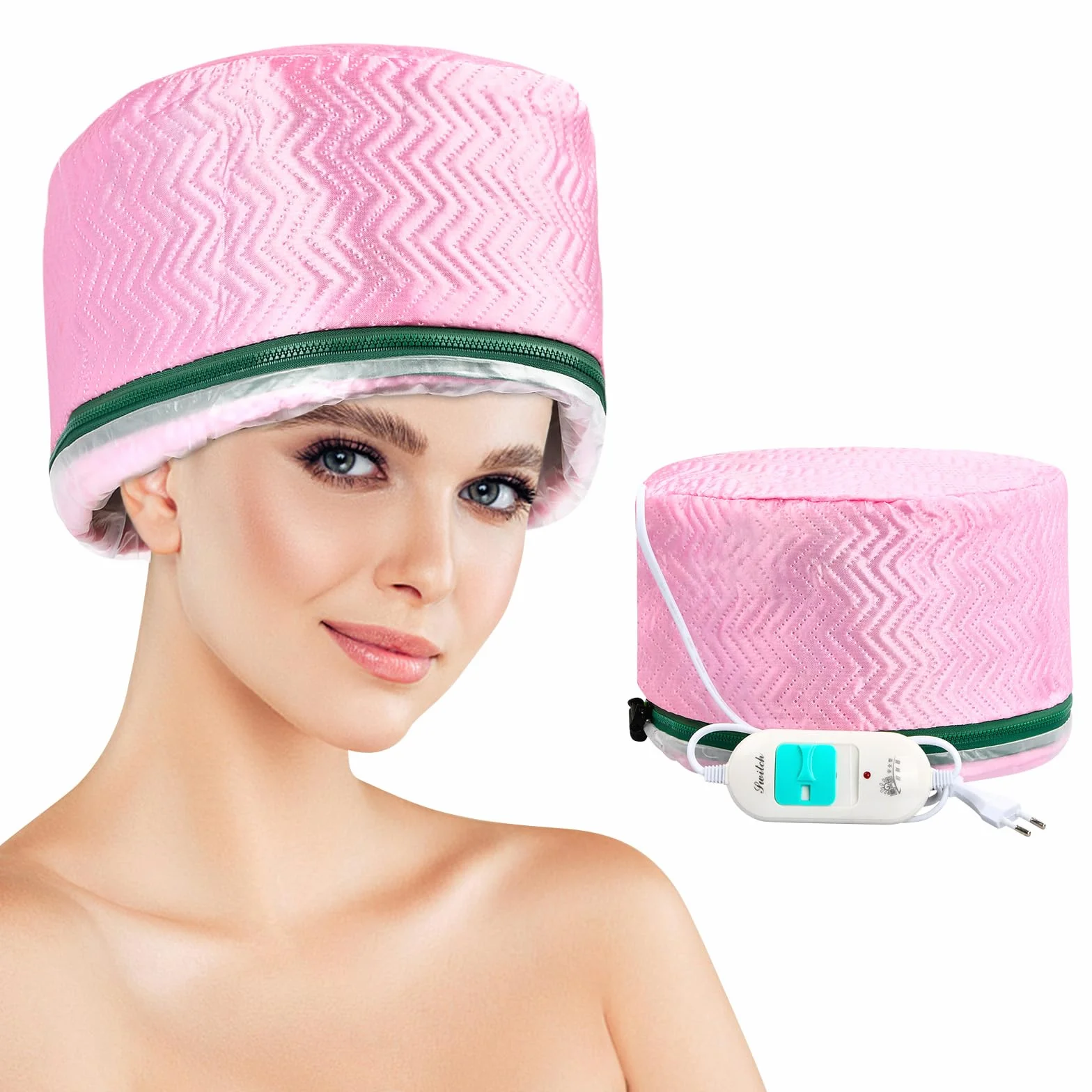Gorro de calentamiento para el cuidado del cabello, 3 temperaturas, vaporizador eléctrico