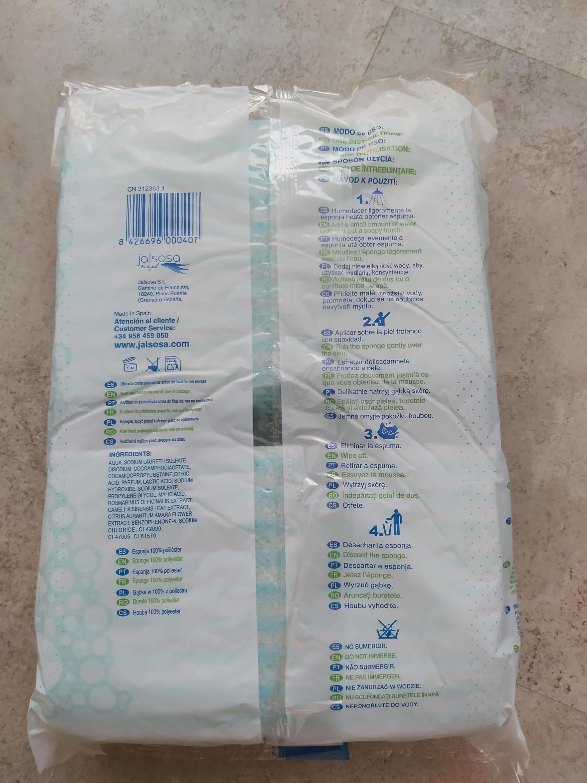 ESPONJA JABONOSA BEGOBAÑO FIBRA 100Grs 12x20cm 1 PACK 120U