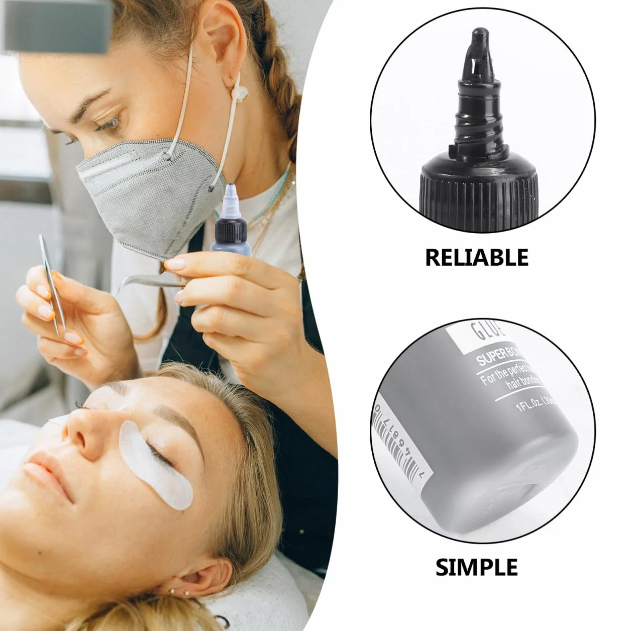 Adhesivo para Pelucas Pegamento para Cabello Resistente al Agua Fijación Invisible