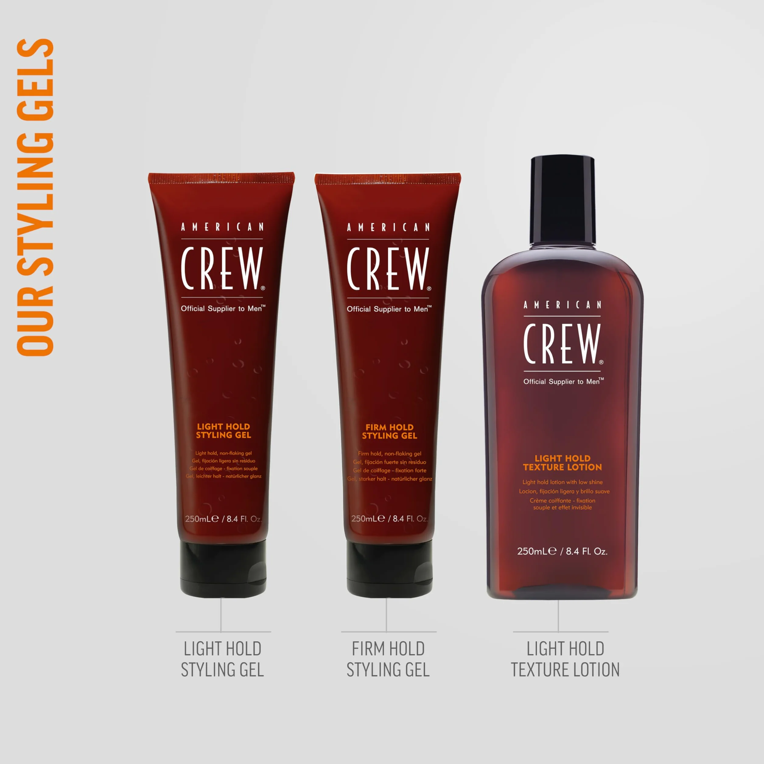 American Crew Light Hold Texture Lotion, Loción de Fijación Baja, 250ml